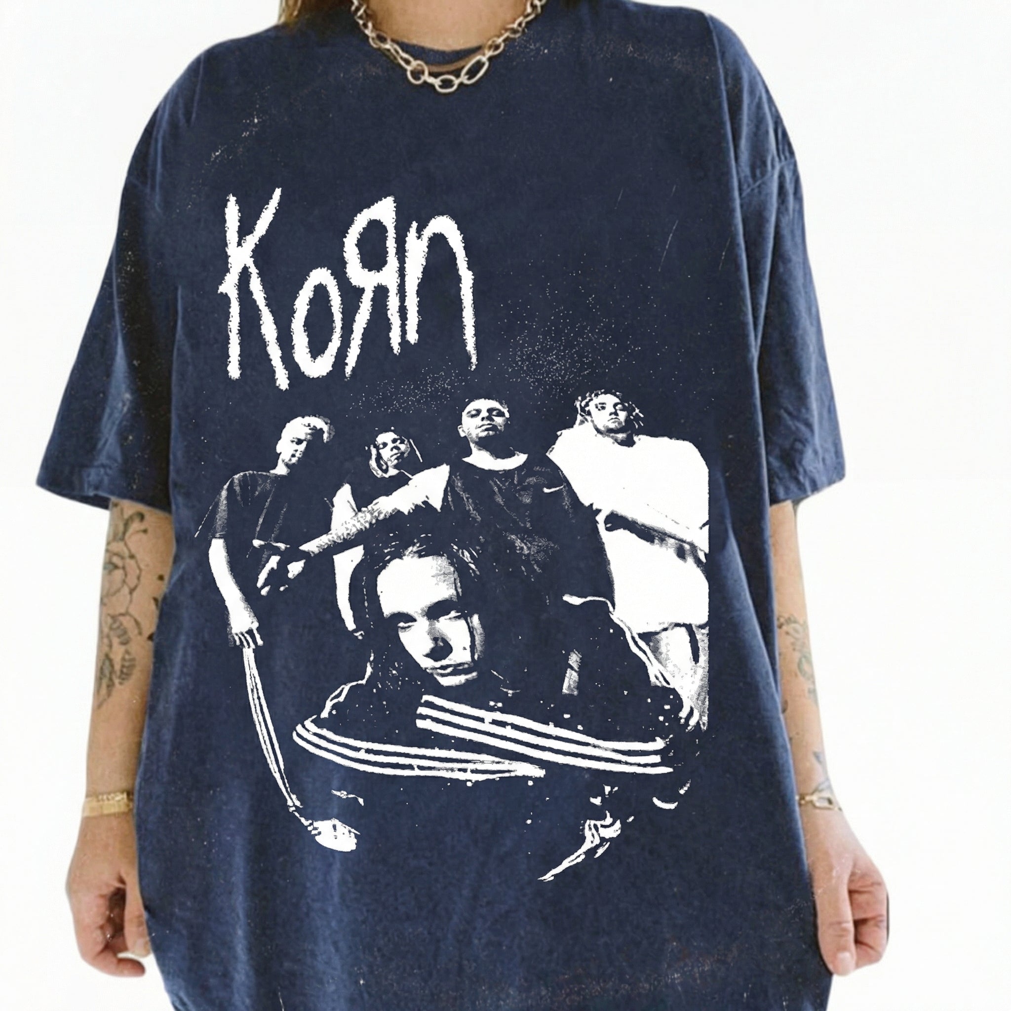 Vintage 90s Nu Metal Rock Graphic T-Shirt – Retro Grunge Band Style Tee