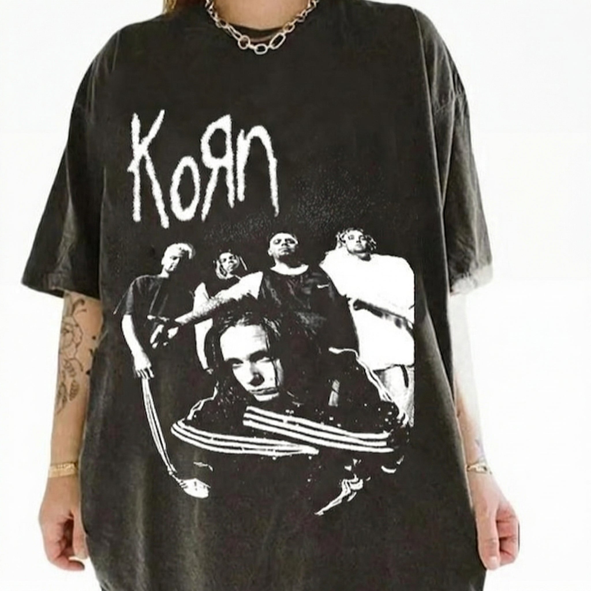 Vintage 90s Nu Metal Rock Graphic T-Shirt – Retro Grunge Band Style Tee