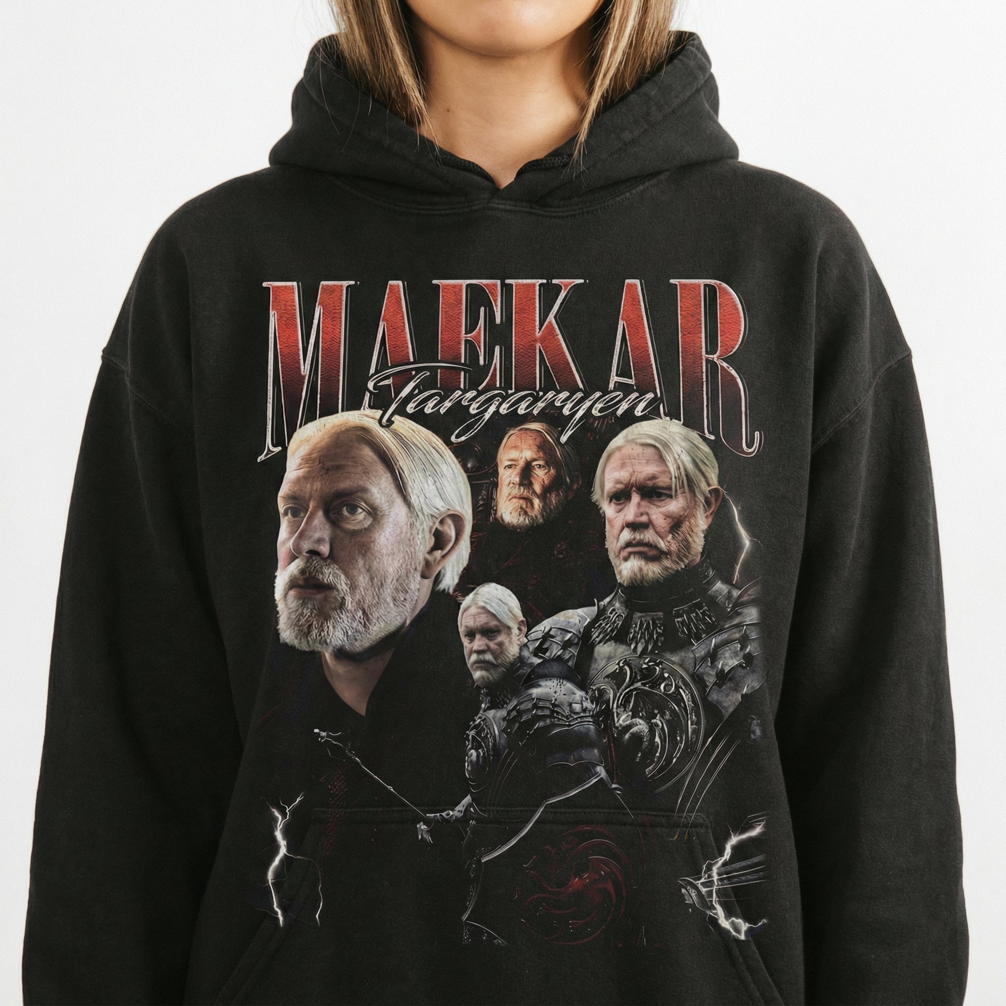 Vintage 90s Targaryen Fantasy Dragon Graphic T-Shirt – Unisex Retro Sweatshirt