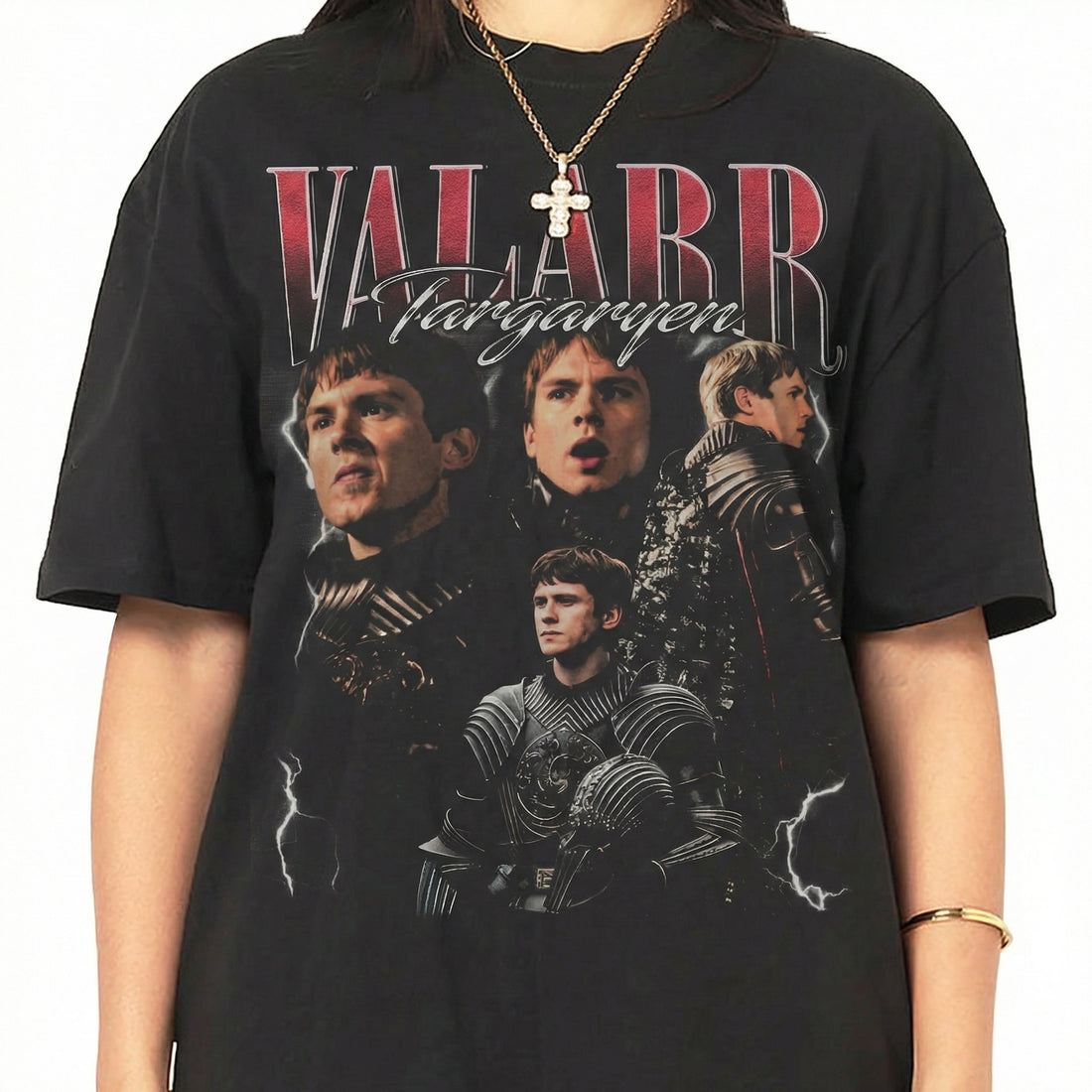 Vintage 90s Valarr Targaryen Dragon Knight Graphic T-Shirt – Unisex Retro Medieval Sweatshirt