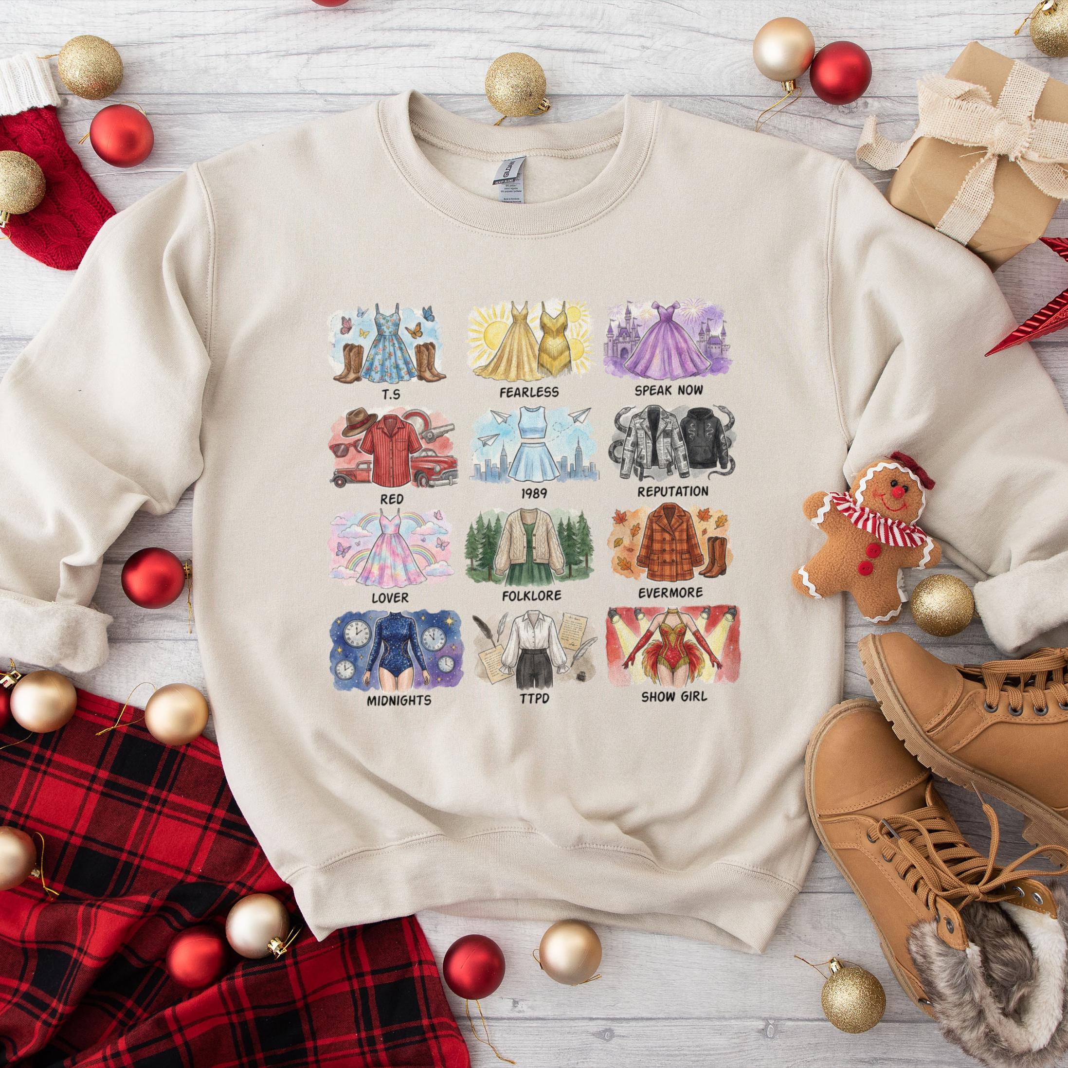 Vintage Albums Outfit Crewneck Sweatshirt – Trendy Country Music Lover Shirt