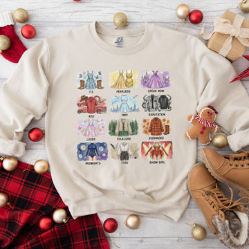 Vintage Albums Outfit Crewneck Sweatshirt – Trendy Country Music Lover Shirt