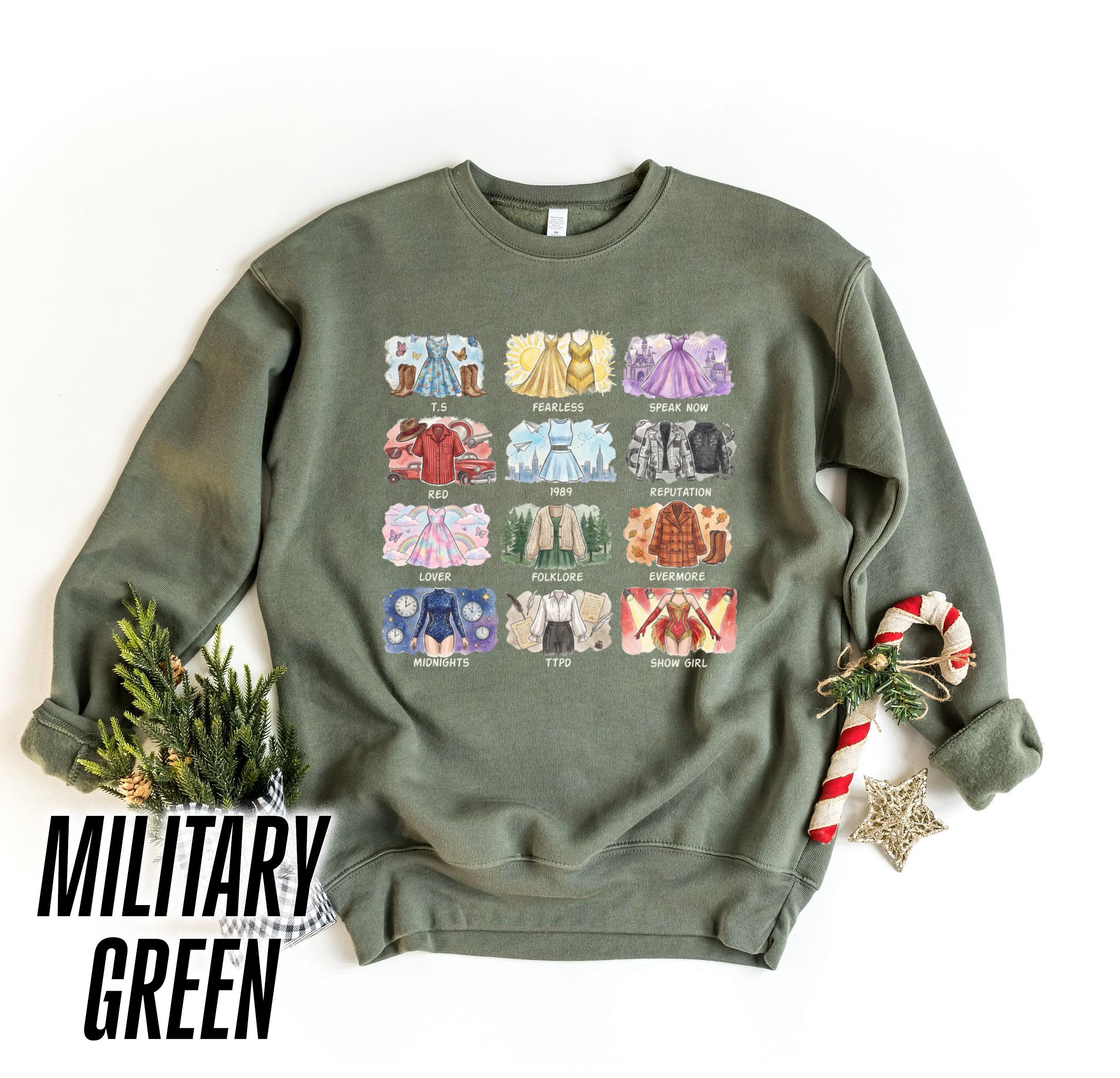 Vintage Albums Outfit Crewneck Sweatshirt – Trendy Country Music Lover Shirt