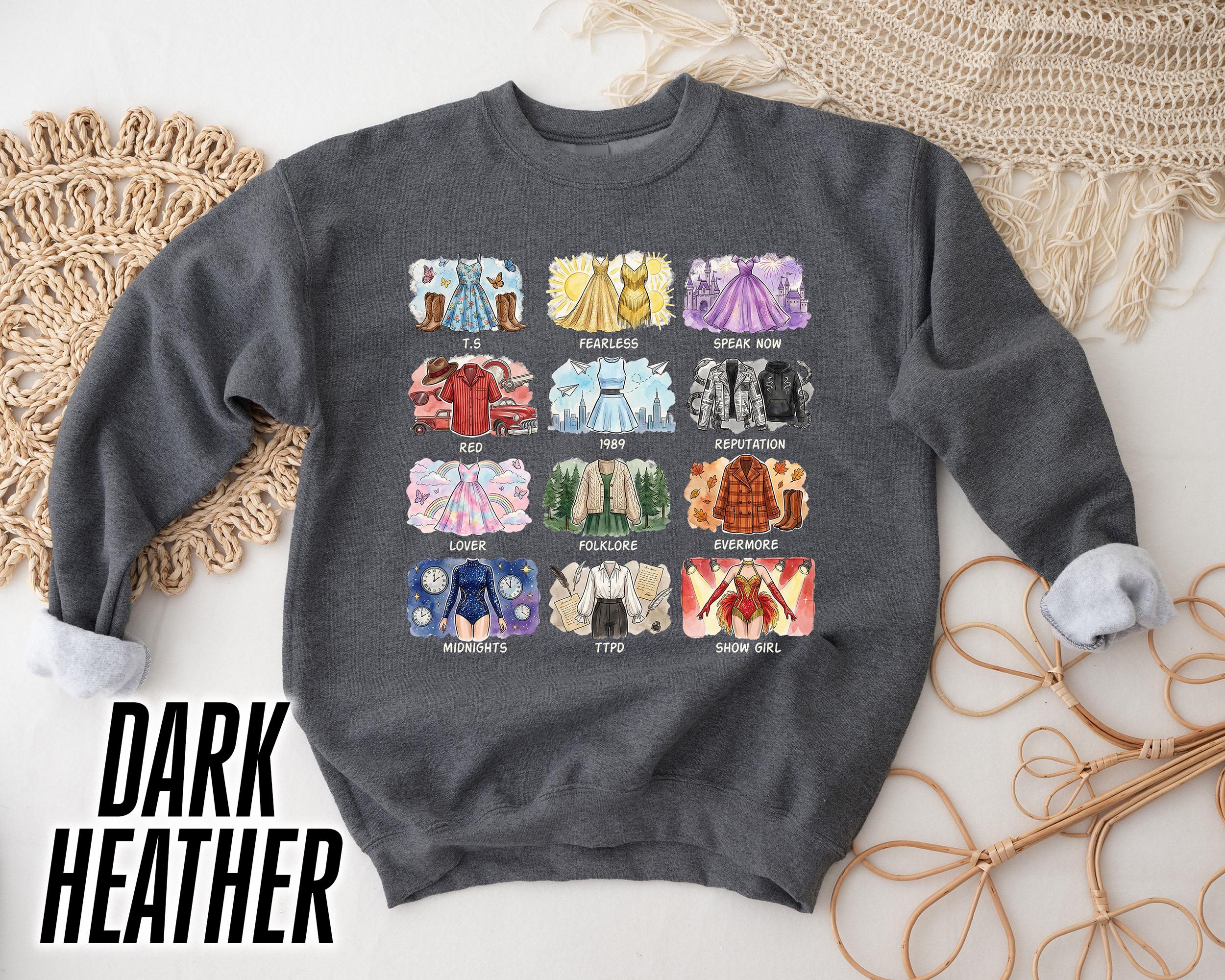 Vintage Albums Outfit Crewneck Sweatshirt – Trendy Country Music Lover Shirt