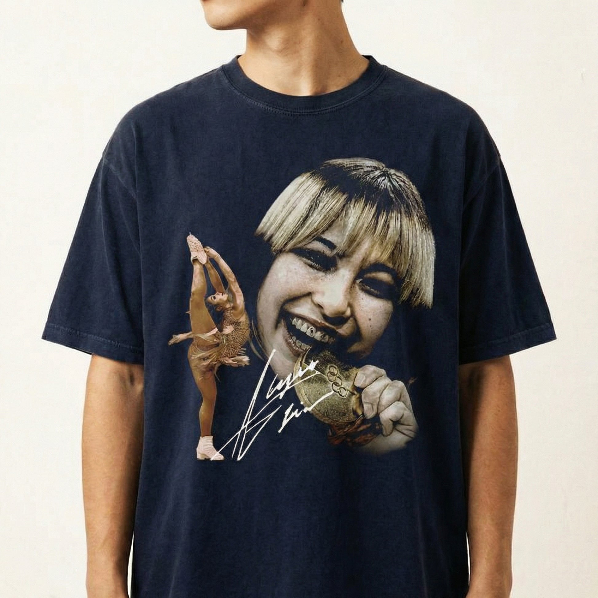 Vintage Alysa Liu Ice Skater T-Shirt – 90s Style Figure Skating Graphic Tee