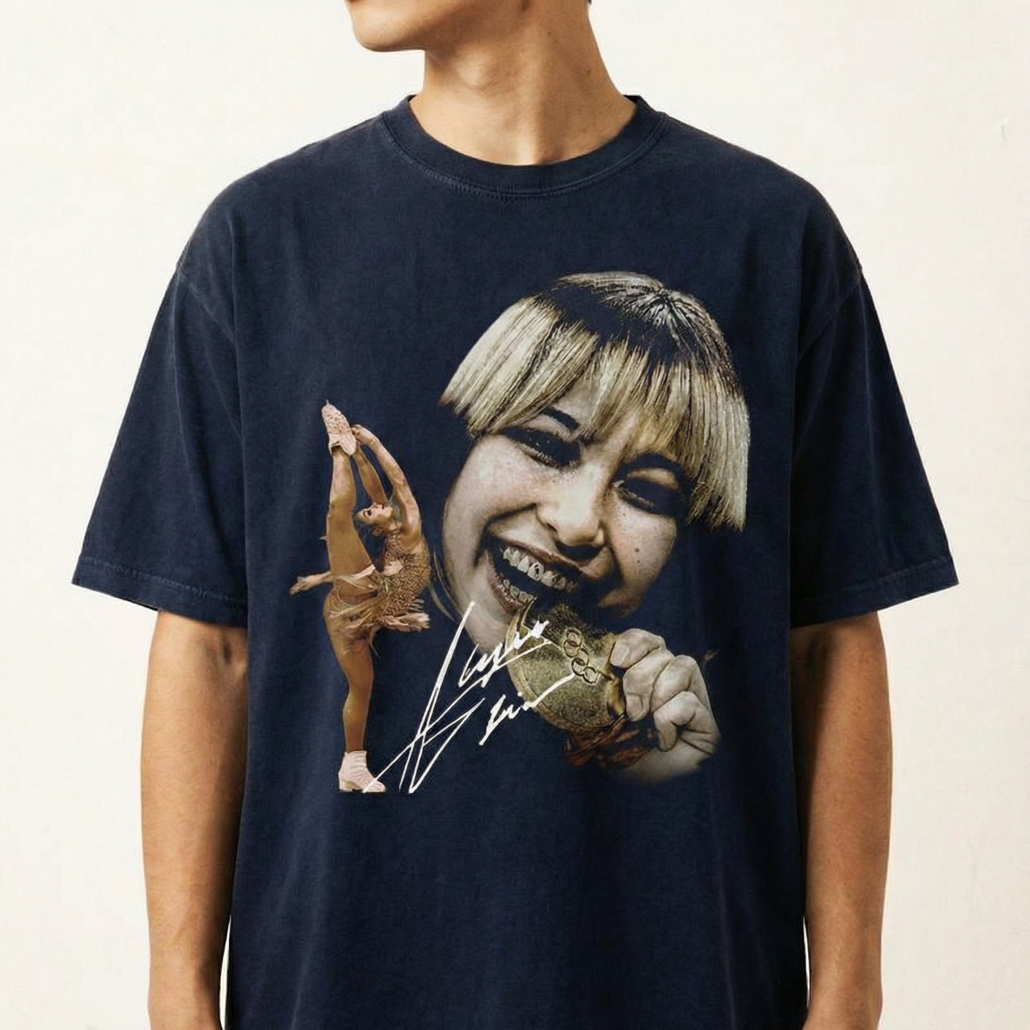 Vintage Alysa Liu Ice Skater T-Shirt – 90s Style Figure Skating Graphic Tee