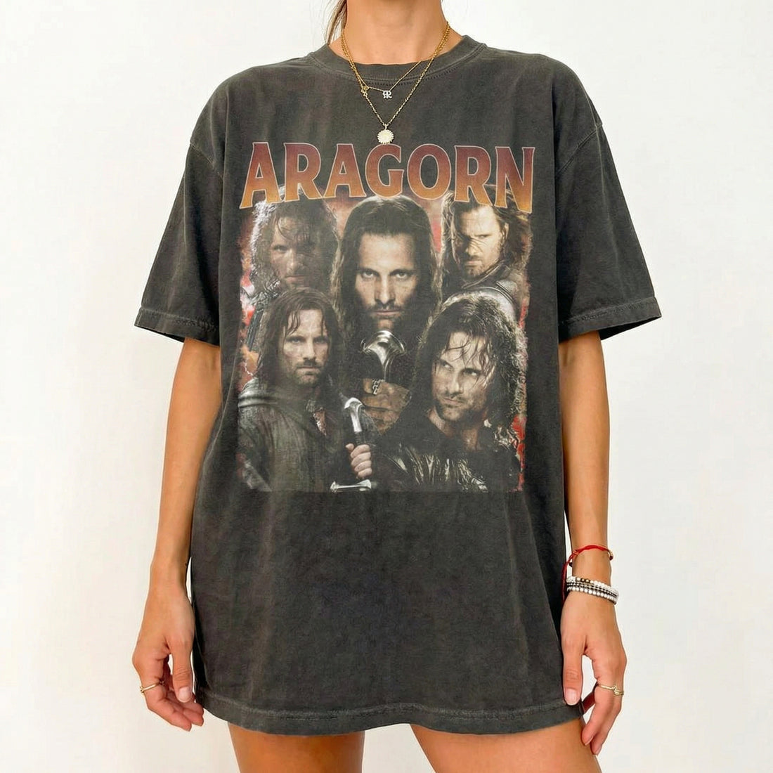 Vintage Aragorn Medieval Ranger Graphic T-Shirt – 90s Fantasy Adventure Unisex Tee