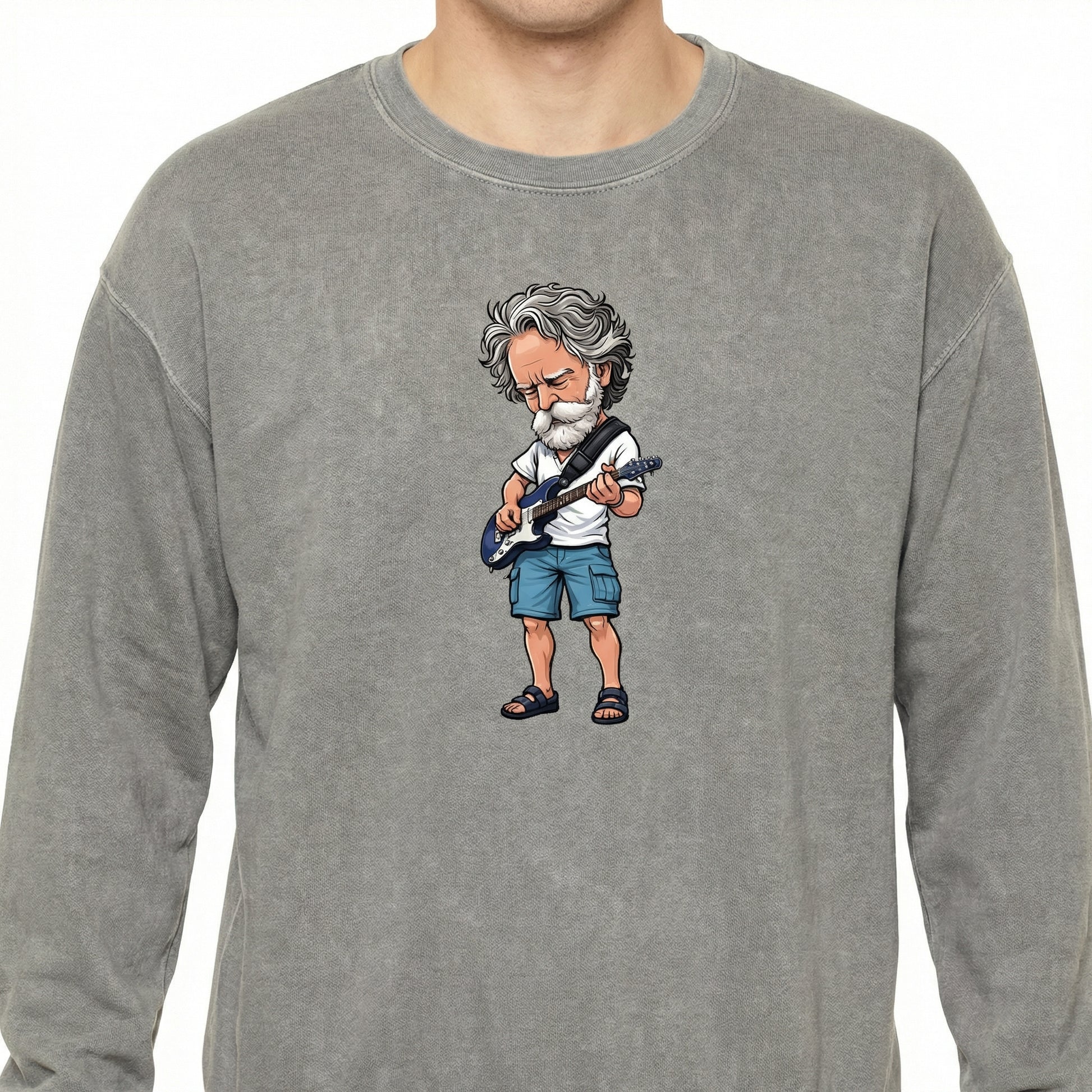 Vintage Bob Jam Band Guitar Illustration T-Shirt – Retro Rock Music Art Tee