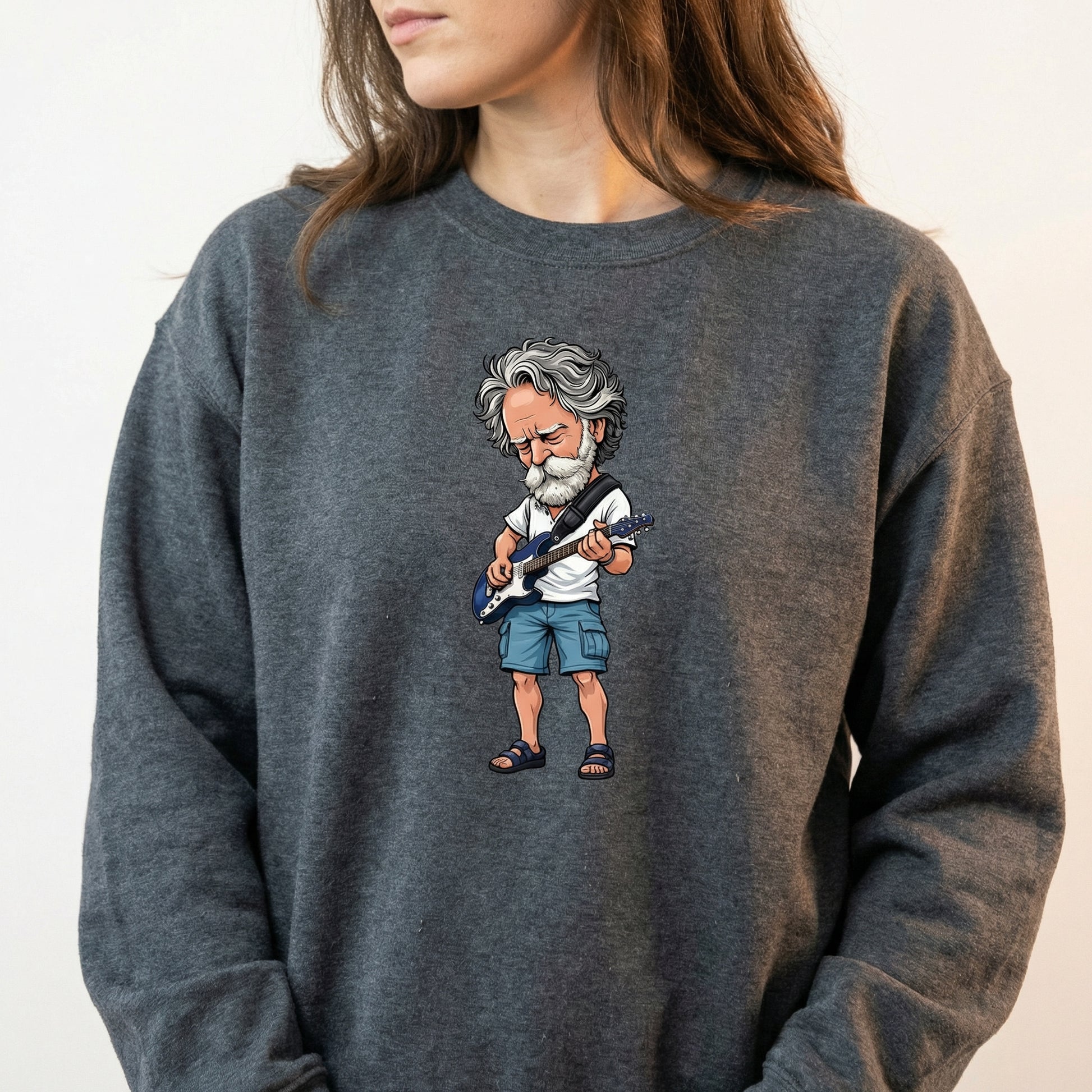 Vintage Bob Jam Band Guitar Illustration T-Shirt – Retro Rock Music Art Tee