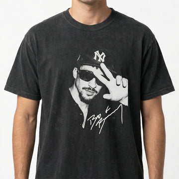 Vintage Bunny 90s Bootleg Music Graphic T-Shirt – Retro Black & White Streetwear Tee