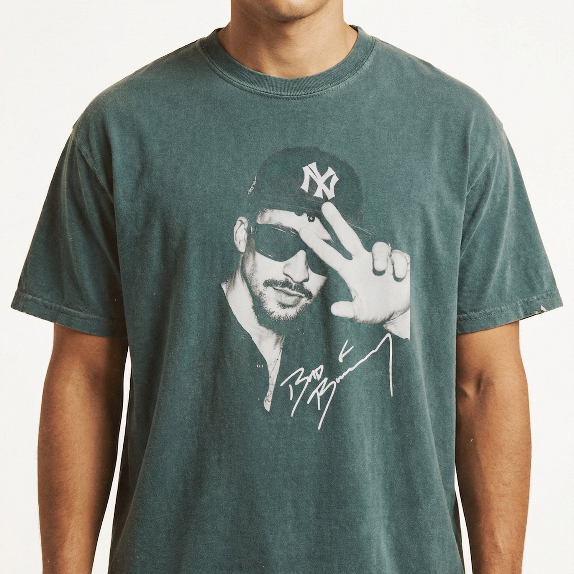 Vintage Bunny 90s Bootleg Music Graphic T-Shirt – Retro Black & White Streetwear Tee