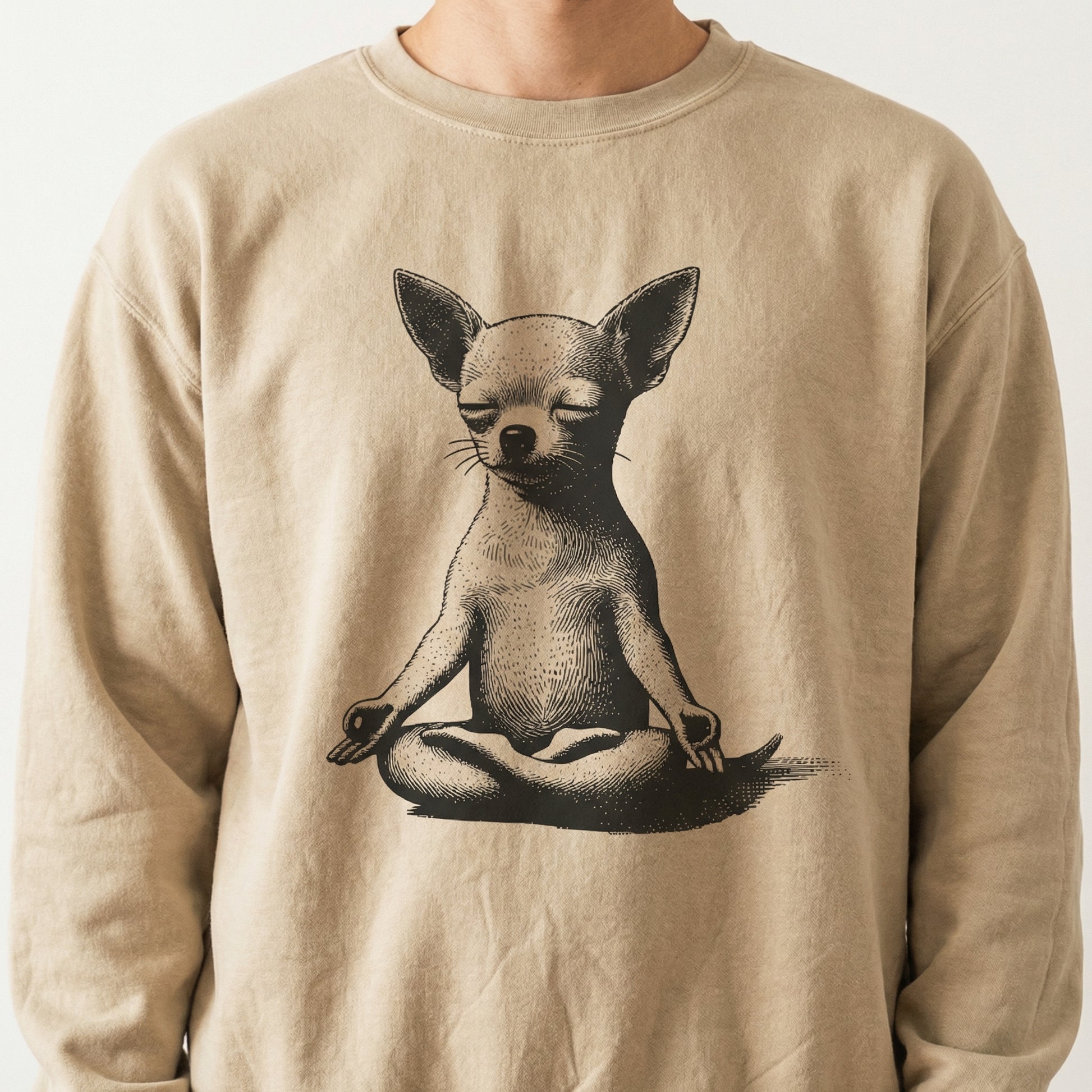 Vintage Chihuahua Yoga T-Shirt – Lotus Meditation Dog Graphic Tee