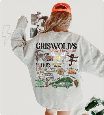 Vintage Christmas Vacation Movie Sweatshirt Funny Griswold Co Sweater Holiday Tree Pullover