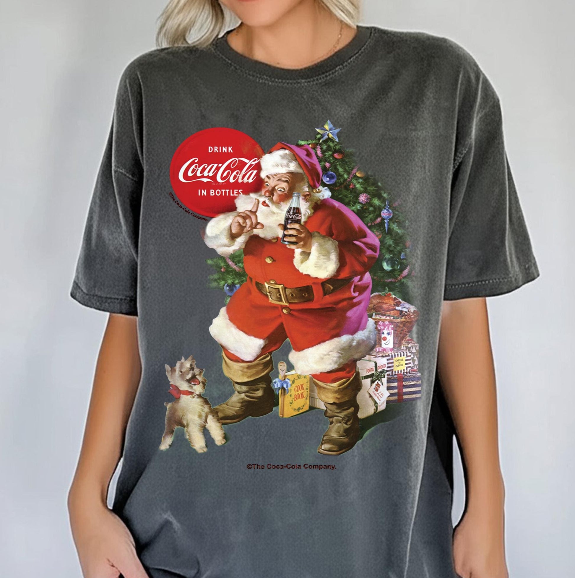 Vintage Santa Christmas Sweatshirt – Coca-Cola Inspired Holiday Coke Lover Shirt