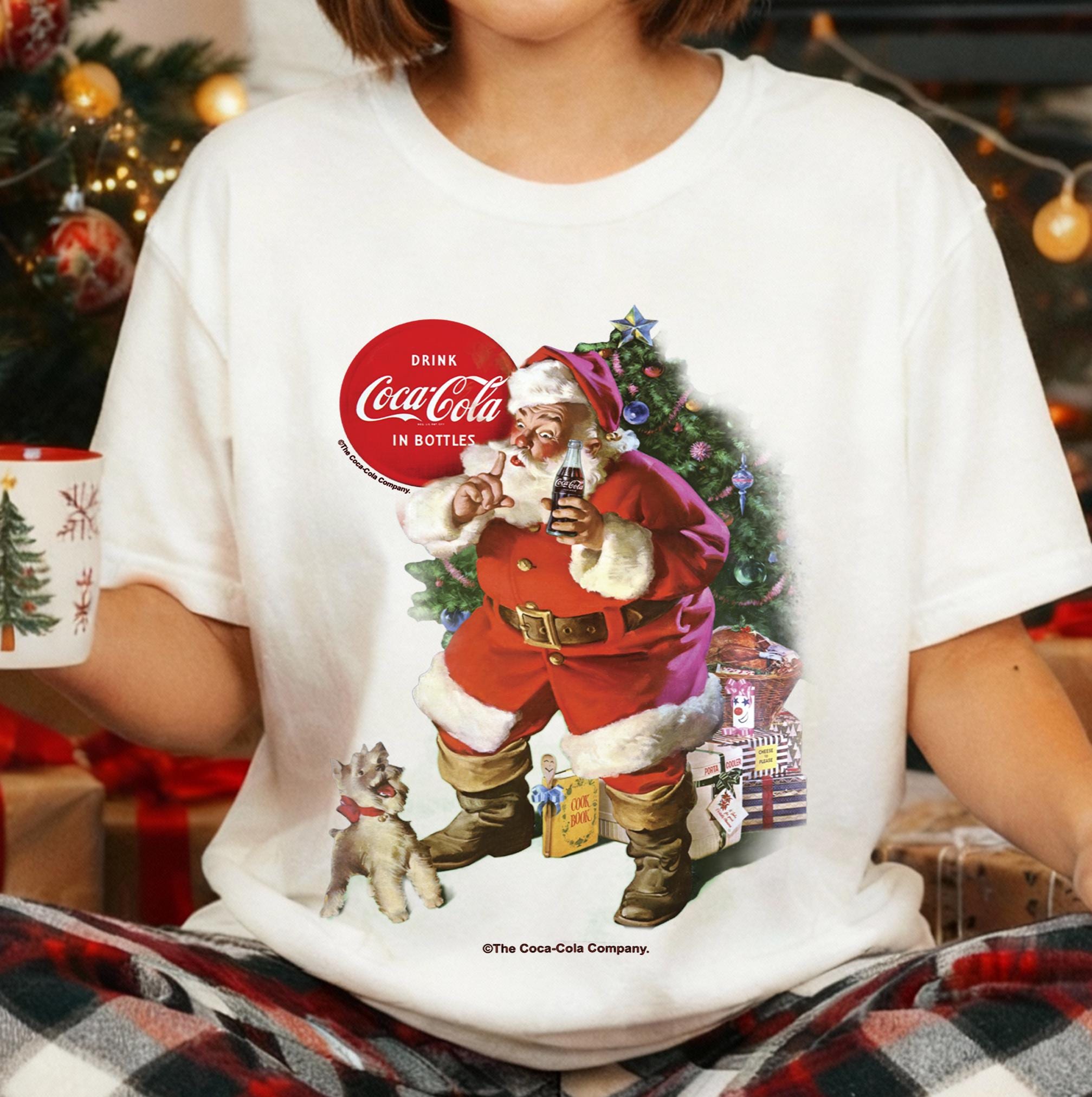 Vintage Santa Christmas Sweatshirt – Coca-Cola Inspired Holiday Coke Lover Shirt