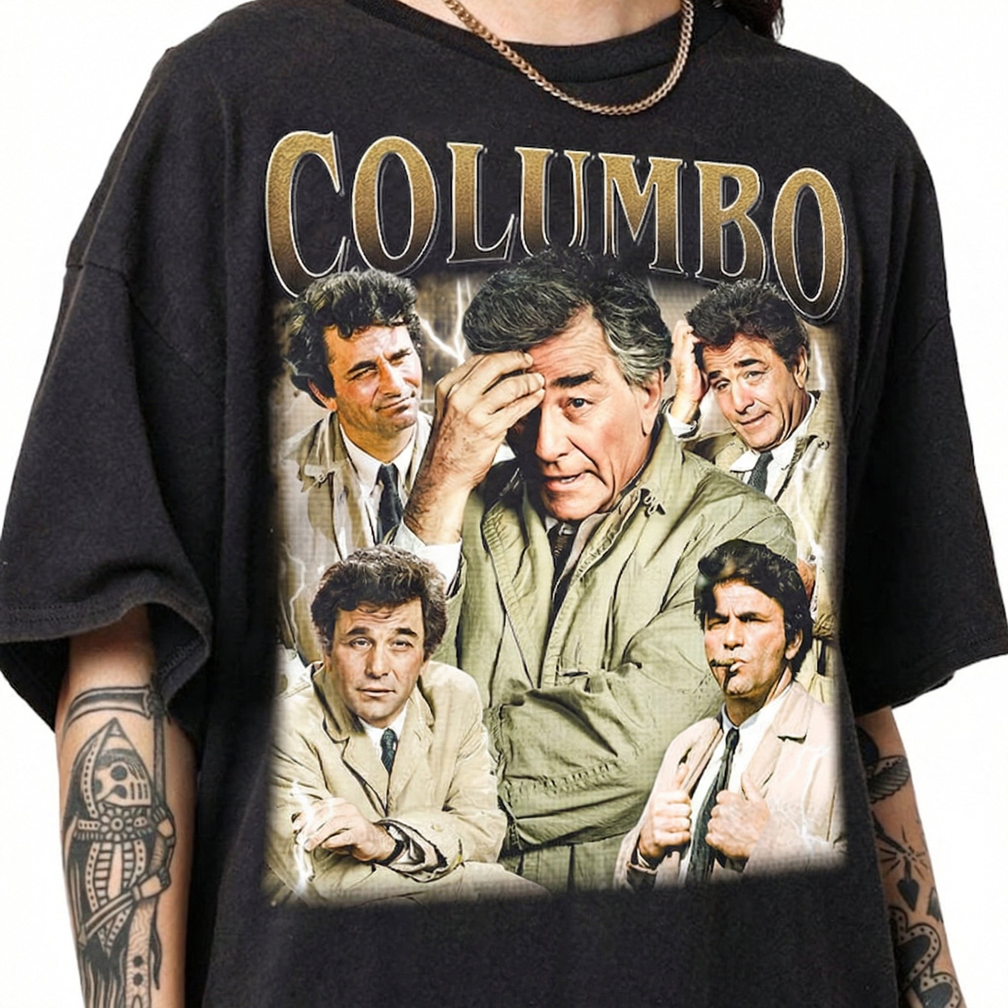 Vintage Columbo Detective Inspired Graphic T-Shirt – Retro Crime