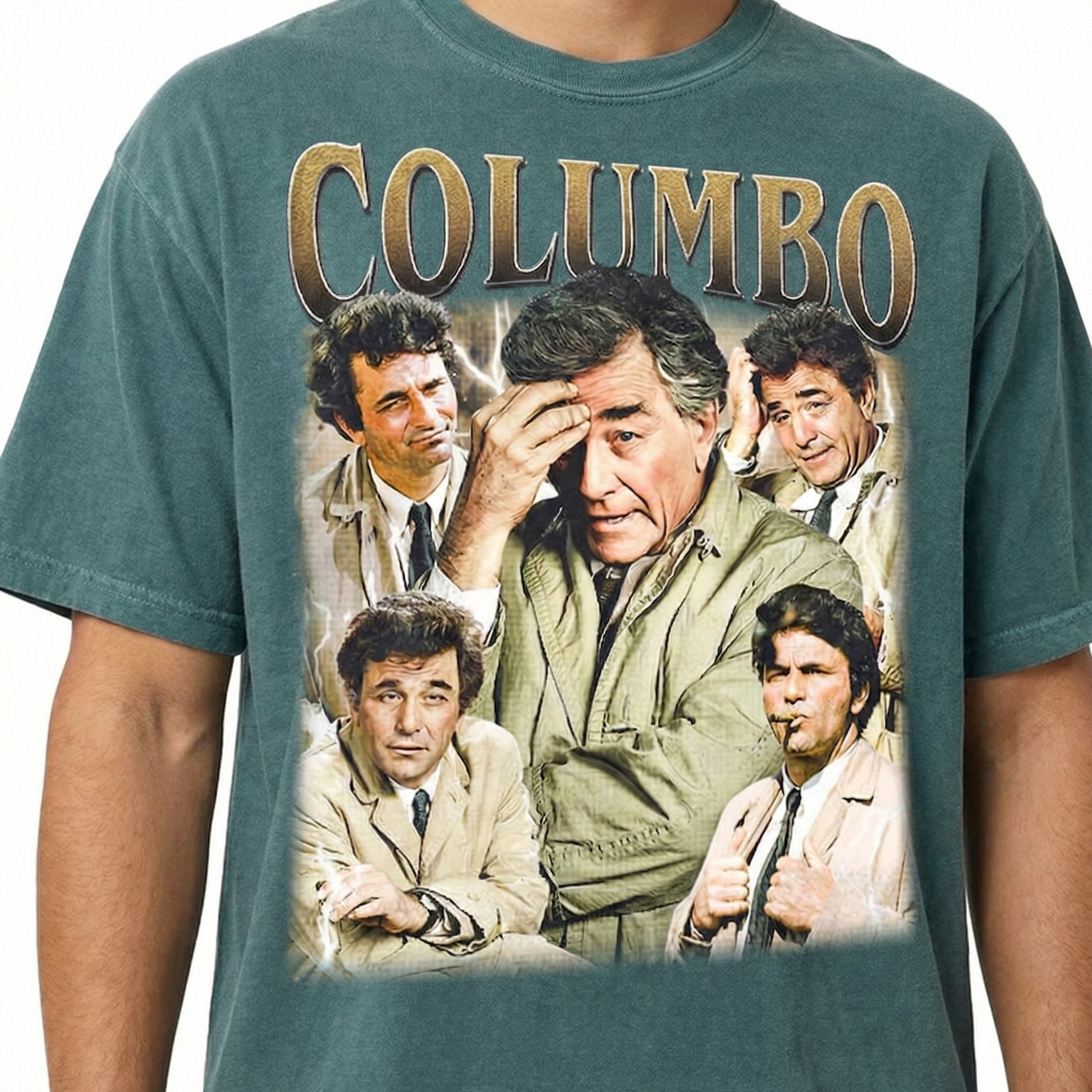 Vintage Columbo Detective Inspired Graphic T-Shirt – Retro Crime TV Style Unisex Tee