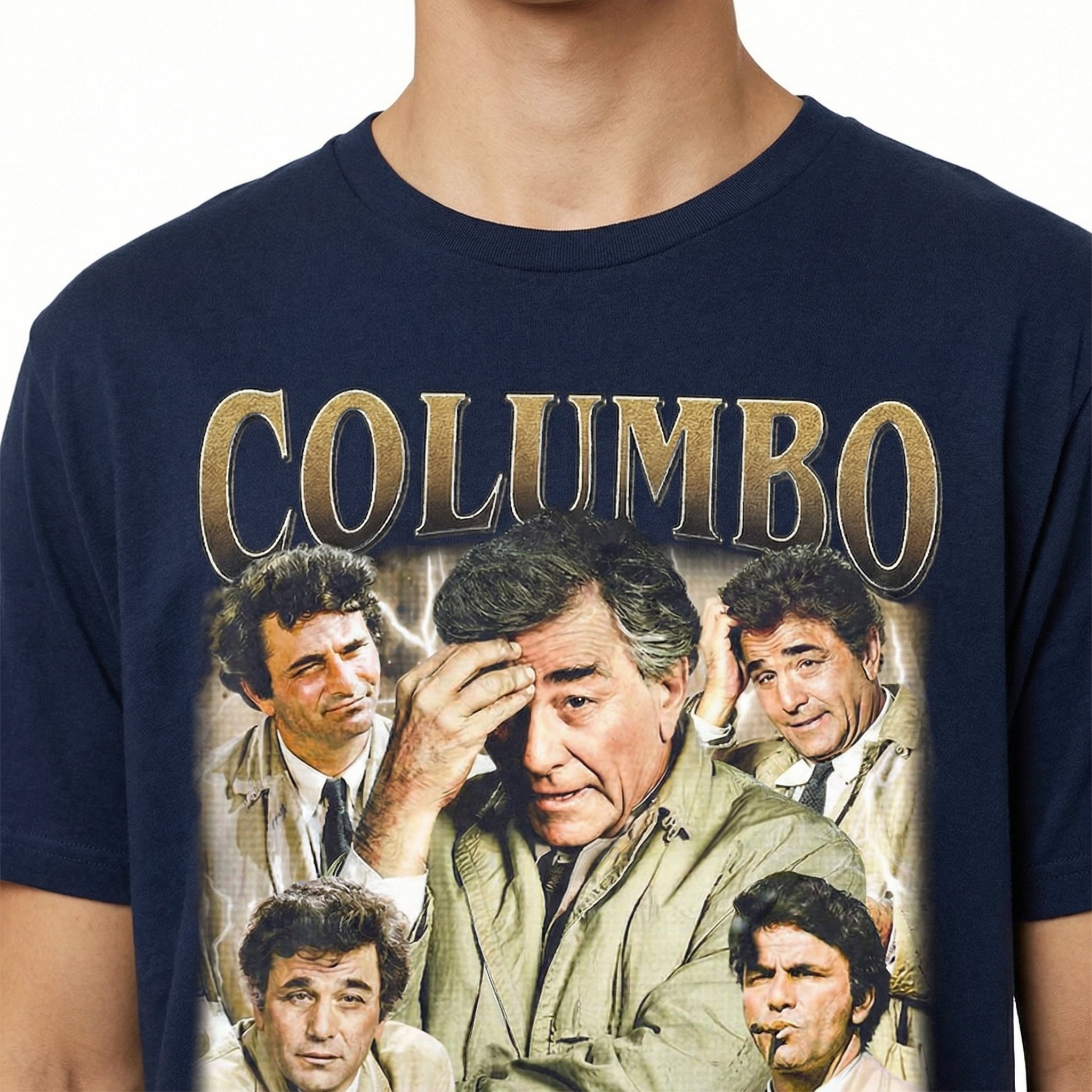 Vintage Columbo Detective Inspired Graphic T-Shirt – Retro Crime TV Style Unisex Tee