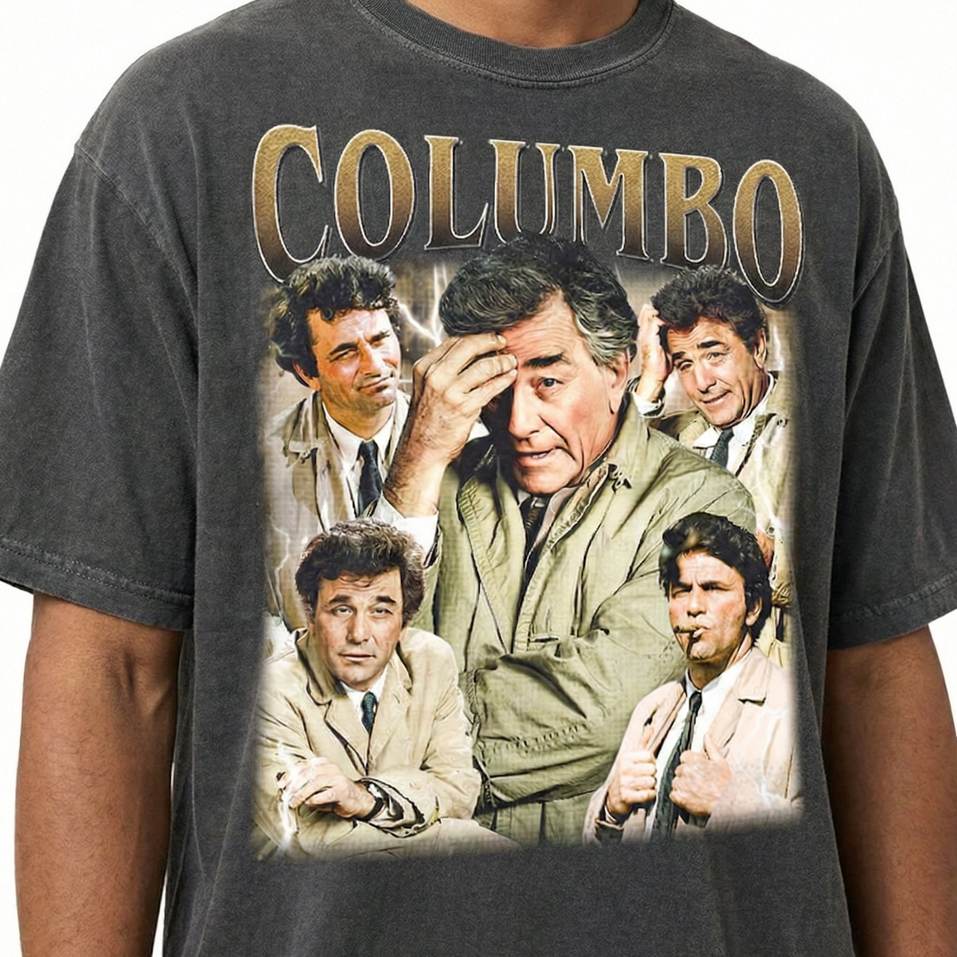Vintage Columbo Detective Inspired Graphic T-Shirt – Retro Crime TV Style Unisex Tee