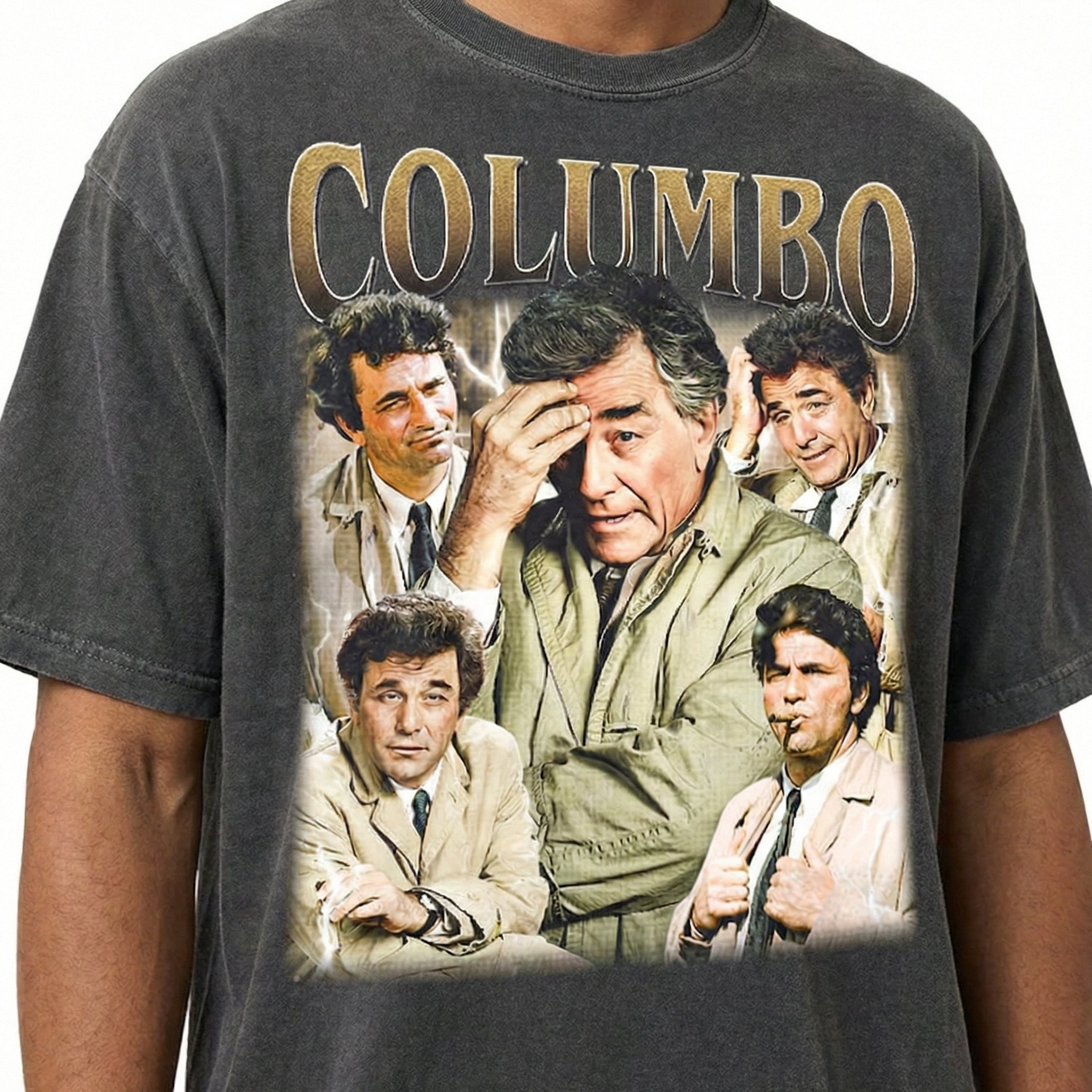 Vintage Columbo Detective Inspired Graphic T-Shirt – Retro Crime TV Style Unisex Tee