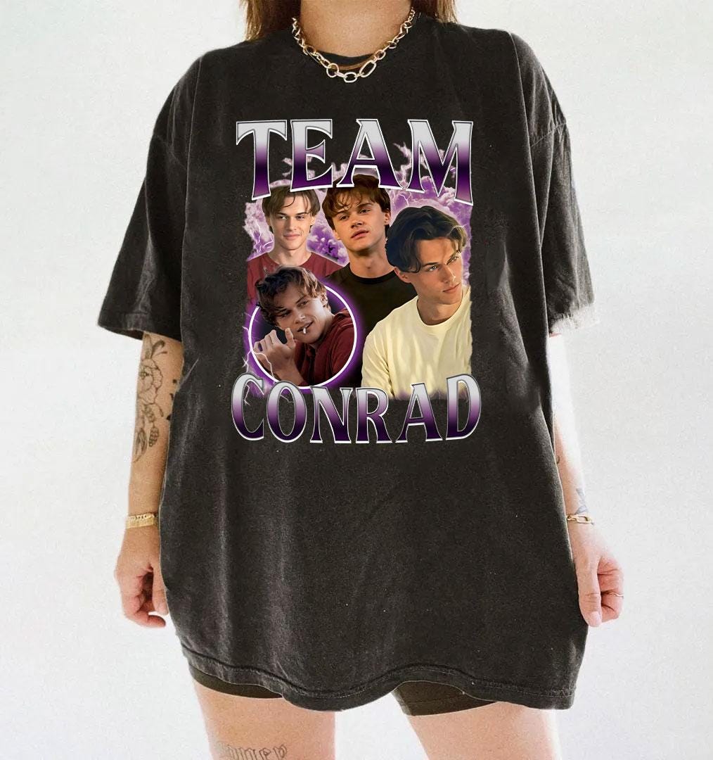 Vintage Conrad Fisher Shirt – Girl’s Dinner Tee – Team Conrad Retro Top – Summer Romance Shirt