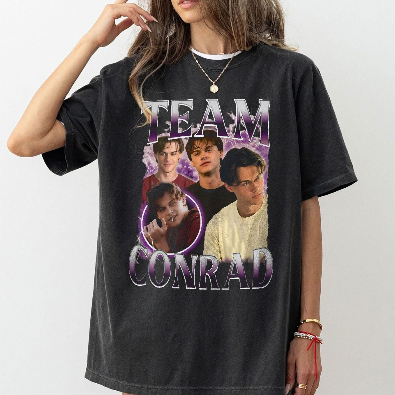 Vintage Conrad Fisher Shirt – Girl’s Dinner Tee – Team Conrad Retro Top – Summer Romance Shirt