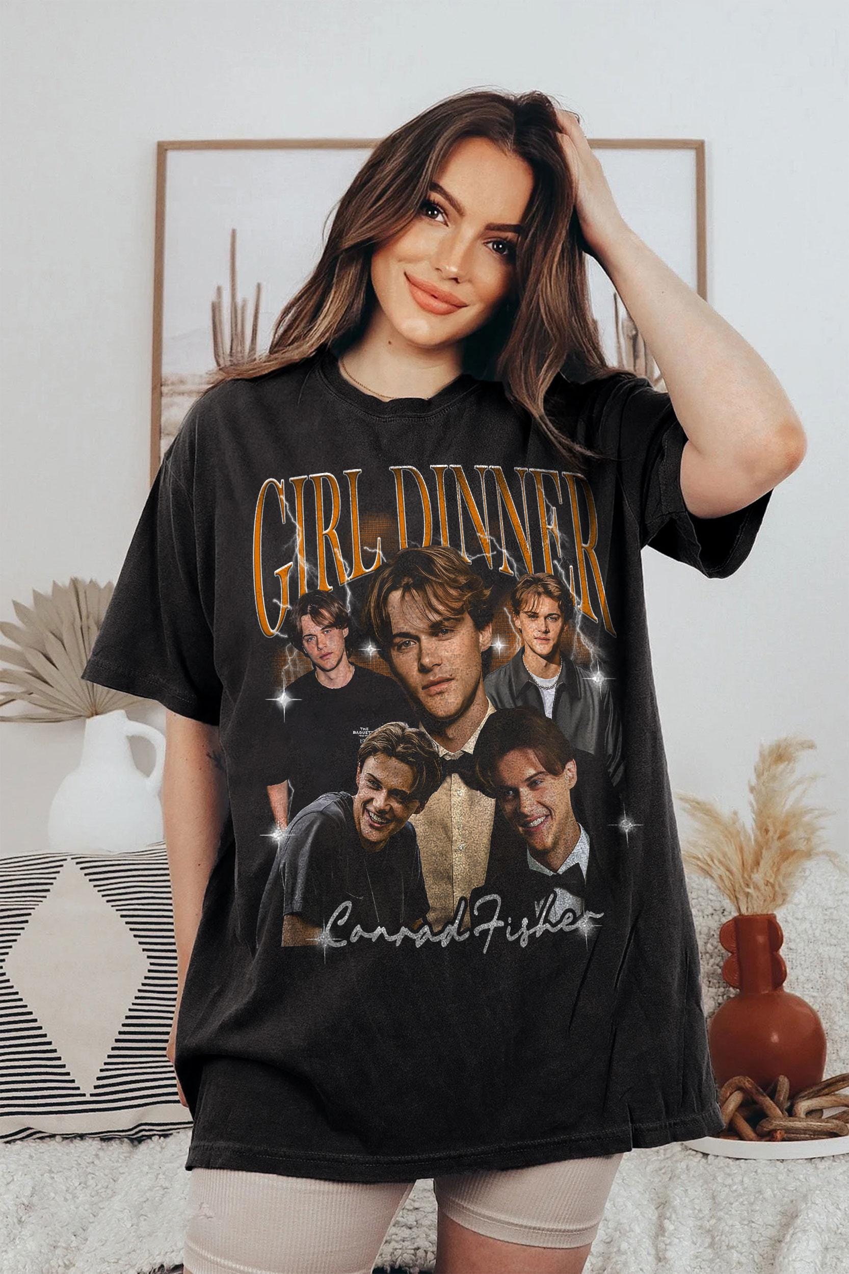 Vintage Conrad Fisher Girl’s Dinner Shirt – Team Conrad Tee – Retro Summer Romance Shirt