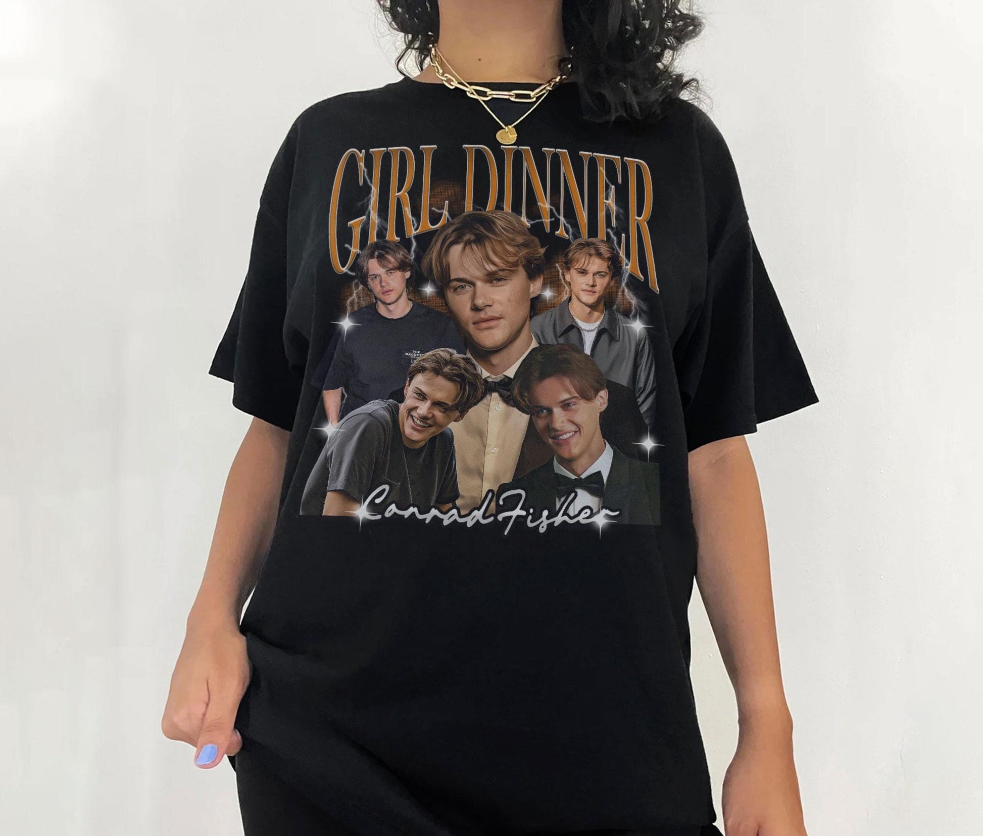 Vintage Conrad Fisher Girl’s Dinner Shirt – Team Conrad Tee – Retro Summer Romance Shirt