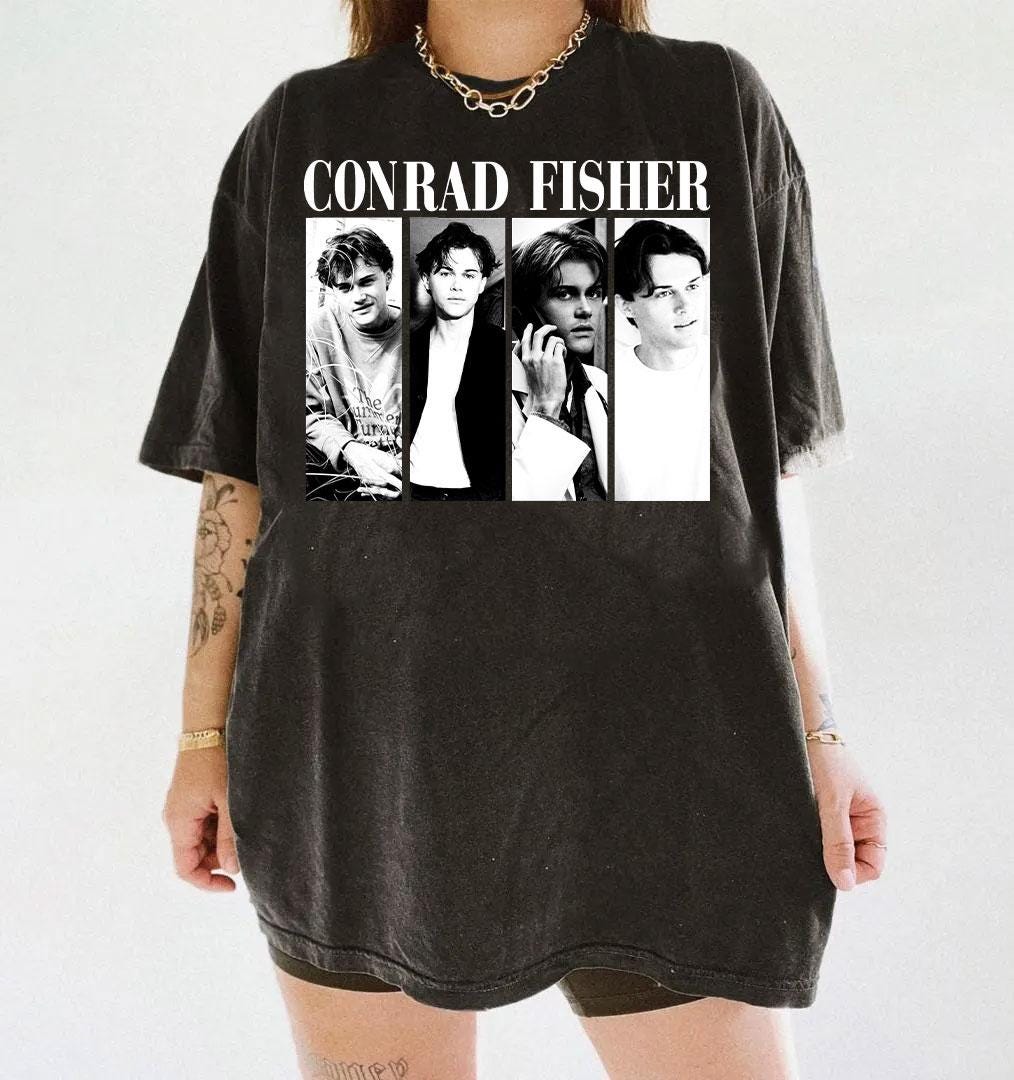 Vintage Conrad Fisher Shirt – Retro Team Conrad Tee – Summer Romance Graphic – Girl’s Dinner Top
