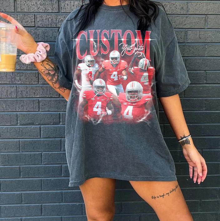 Vintage Custom Bootleg Sports Shirt – Personalized Rap Tee Style Football, Baseball & Basketball Fan T-Shirt