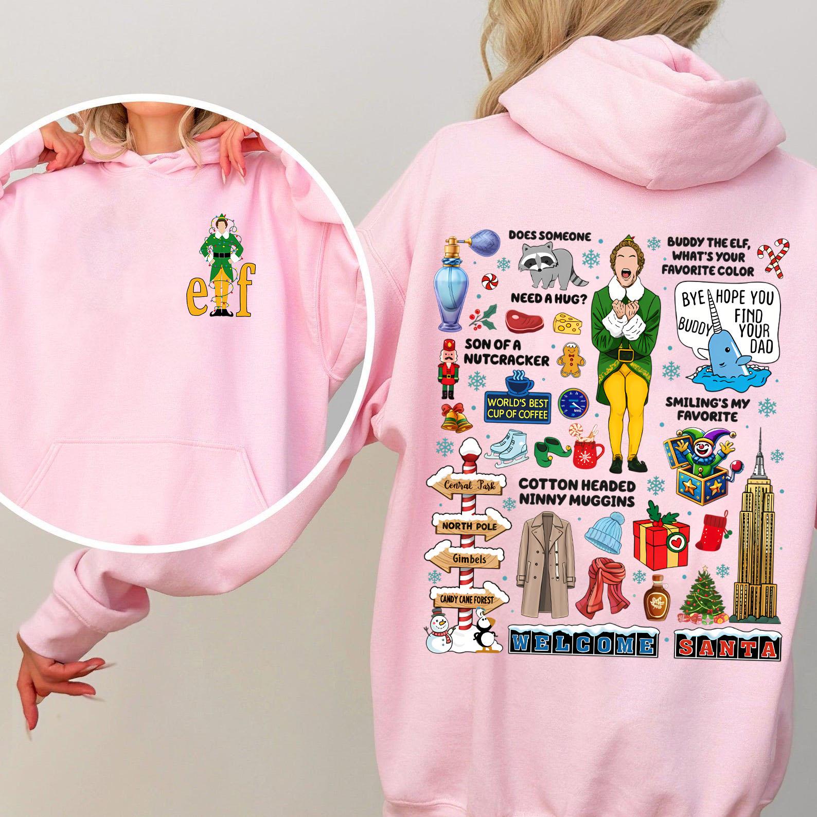 Vintage Elf Movie Sweatshirt Funny 90s Christmas Tee Retro Holiday Shirt