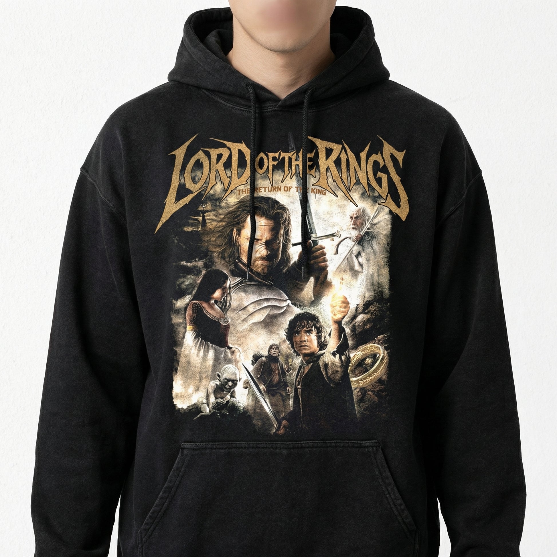 Vintage Fantasy LOTR King Graphic T-Shirt – Epic Medieval Adventure Unisex Tee