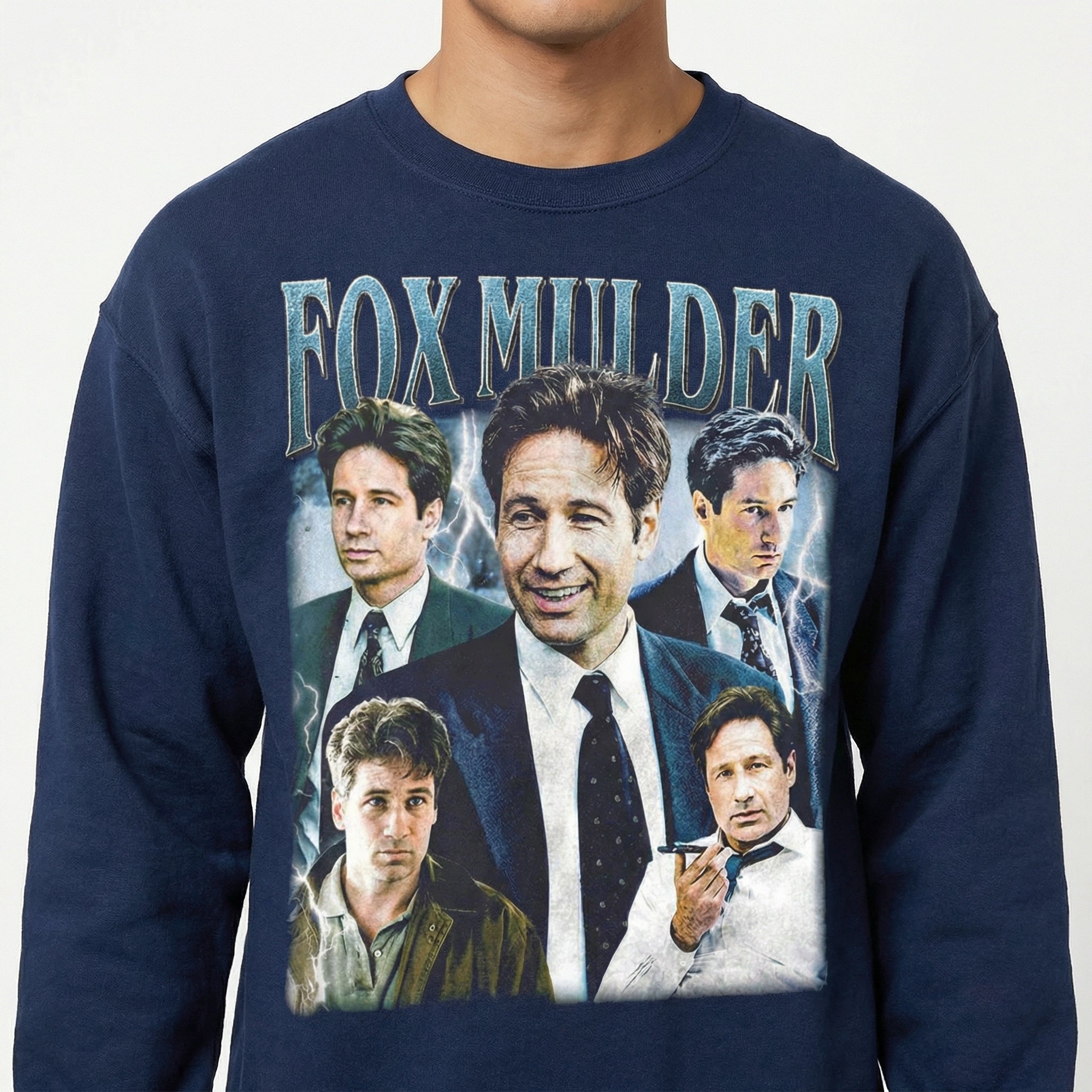 Vintage Fox Mulder Paranormal Investigator Graphic T-Shirt – Retro David Duchovny Alien Sci-Fi Tee