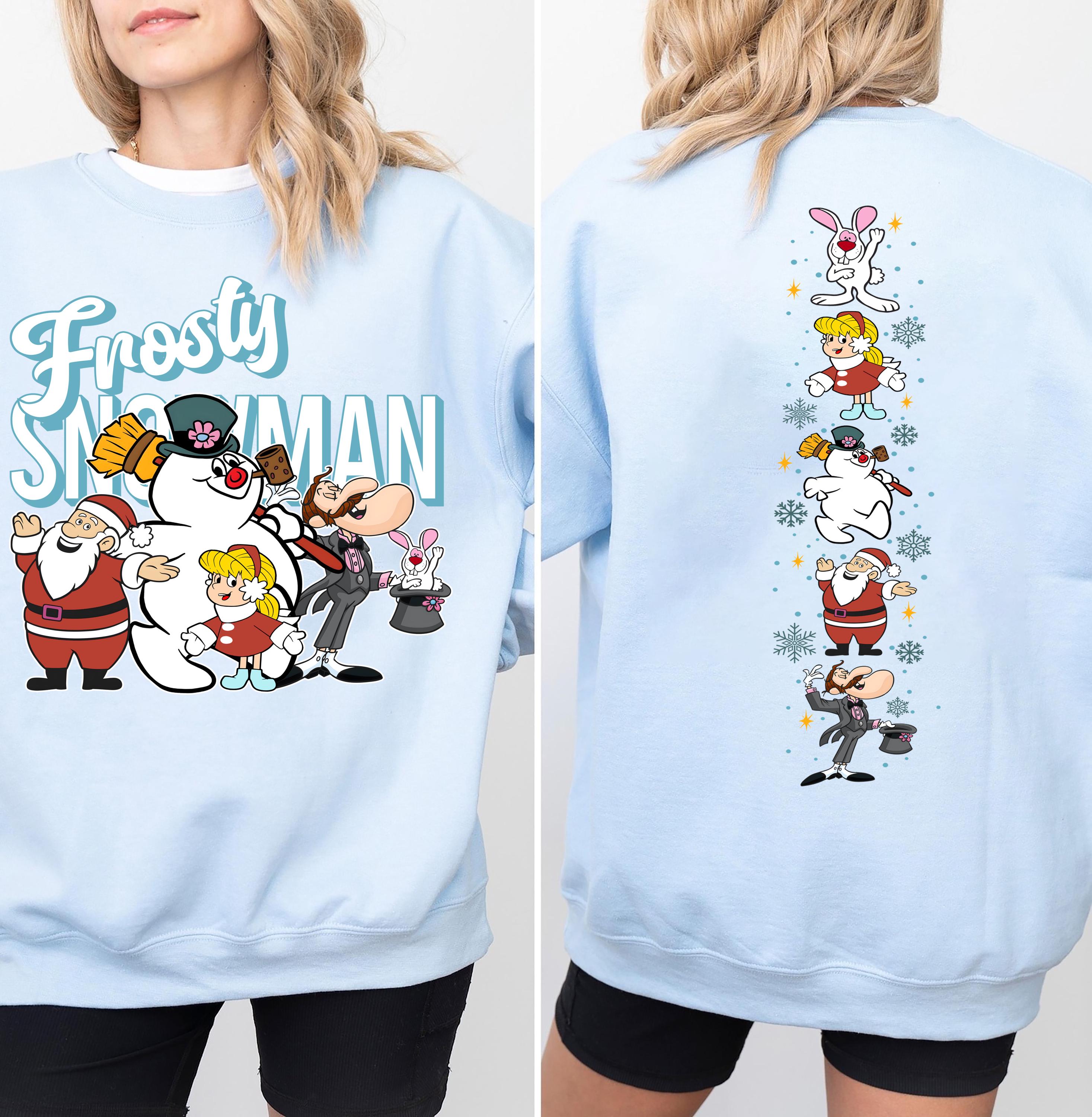 Vintage Frosty the Snowman Sweatshirt Retro Christmas Snowman Shirt Funny Holiday Pullover