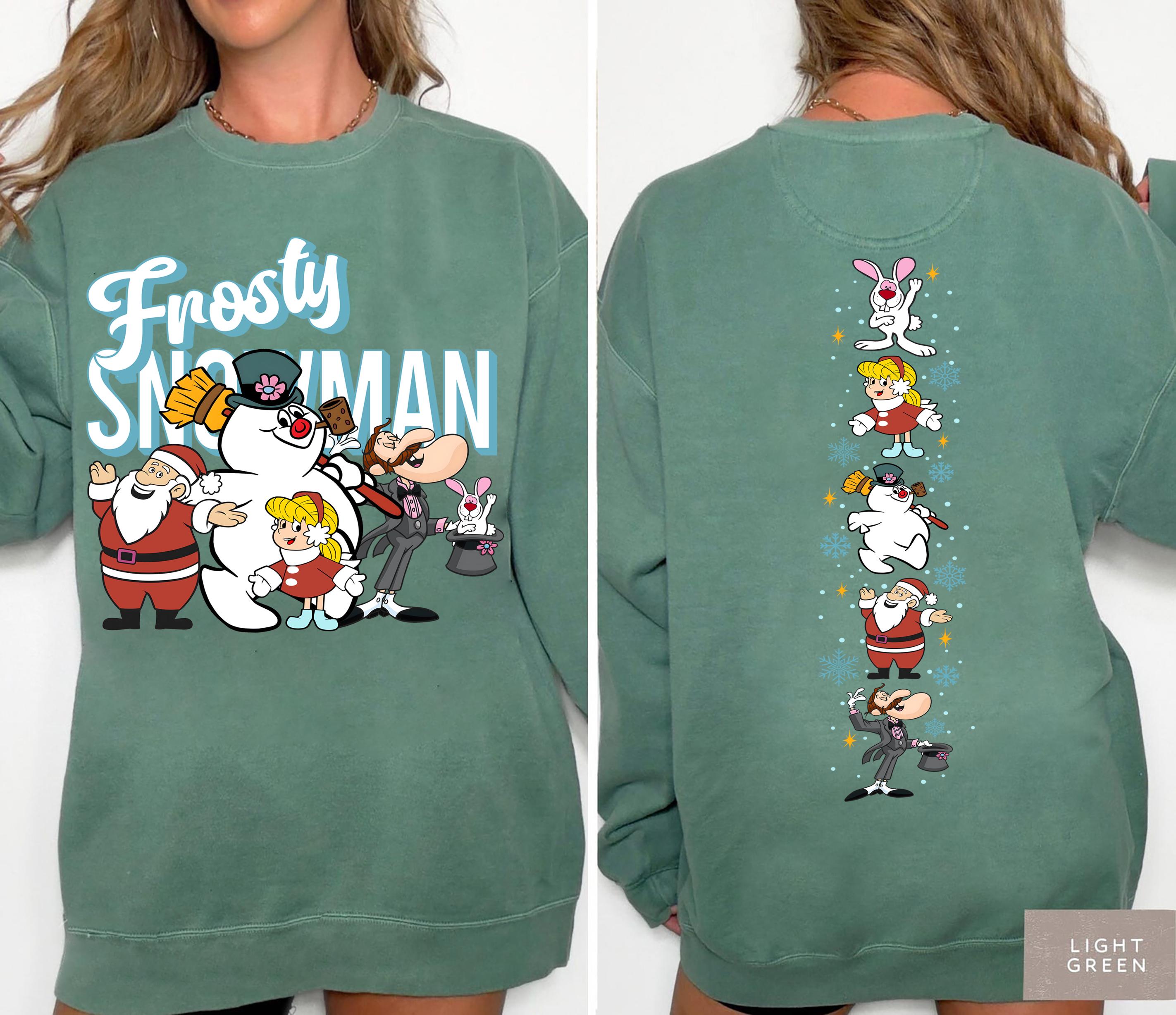 Vintage Frosty the Snowman Sweatshirt Retro Christmas Snowman Shirt Funny Holiday Pullover