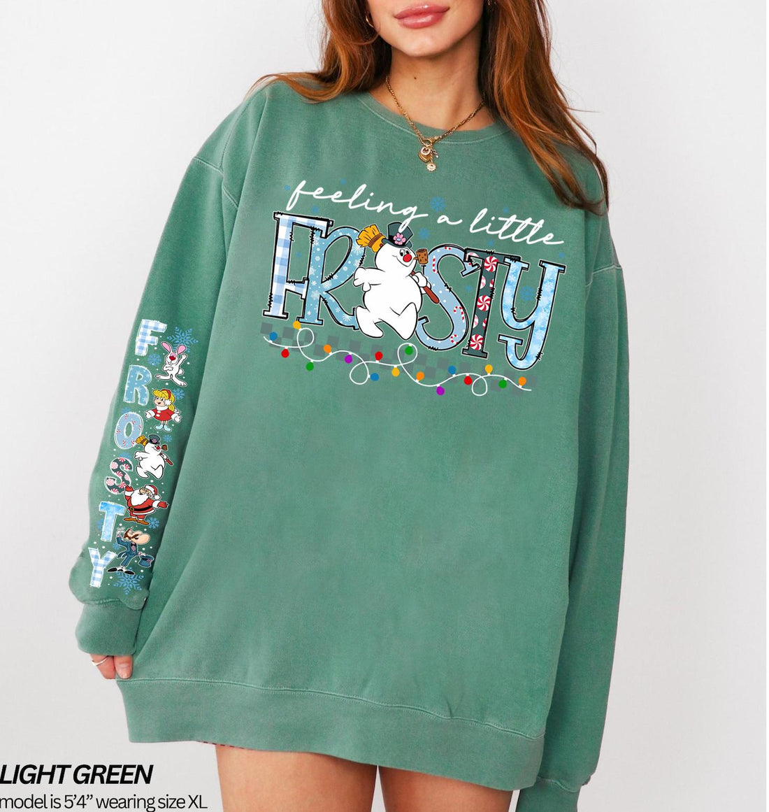Vintage Frosty the Snowman Sweatshirt Retro Christmas Snowman Shirt Cute Holiday Crewneck Pullover