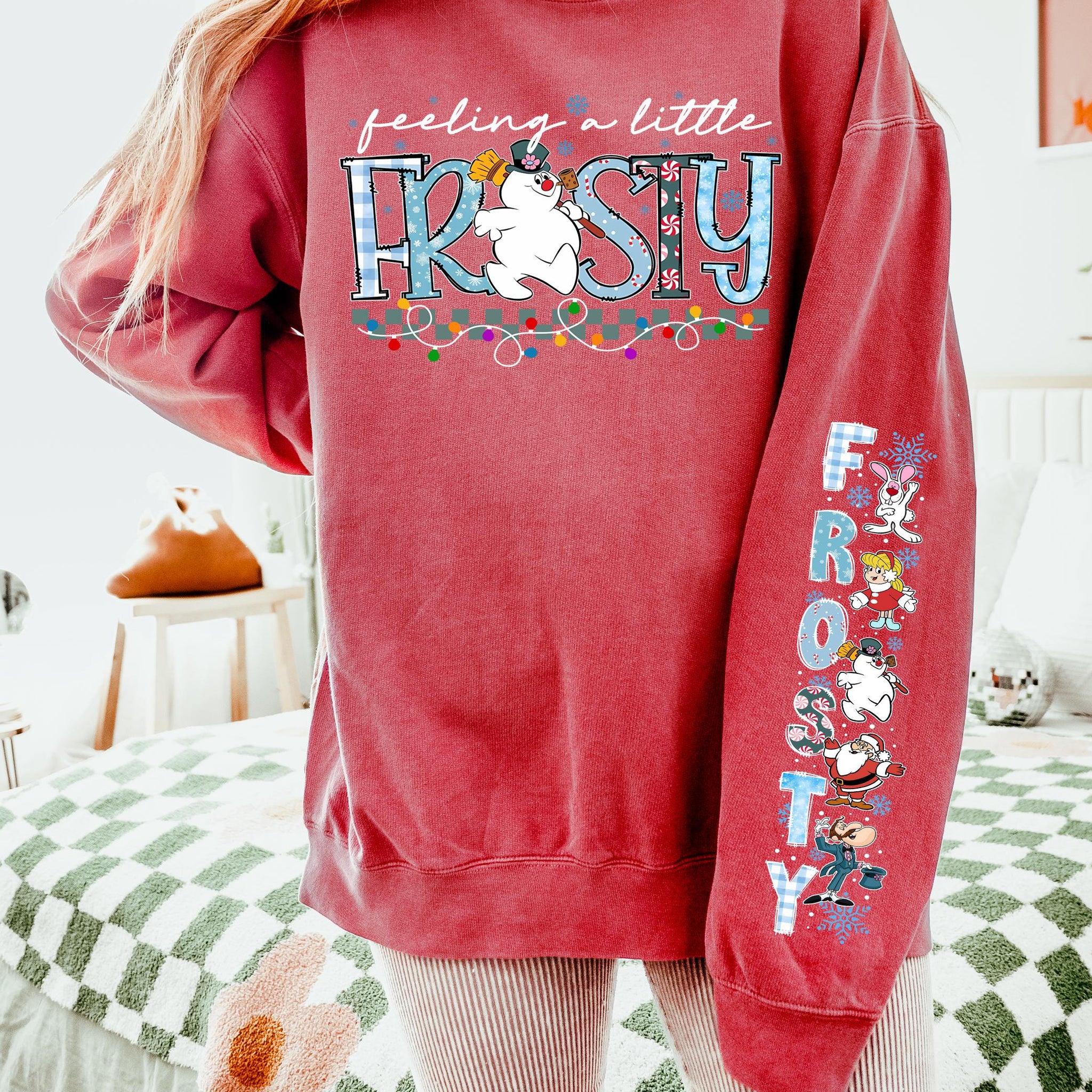 Vintage Frosty the Snowman Sweatshirt Retro Christmas Snowman Shirt Cute Holiday Crewneck Pullover