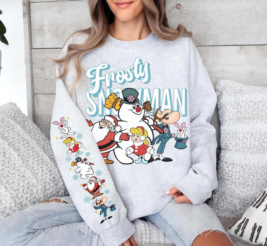Vintage Frosty the Snowman Sweatshirt Retro Christmas Movie Shirt Holiday Crewneck