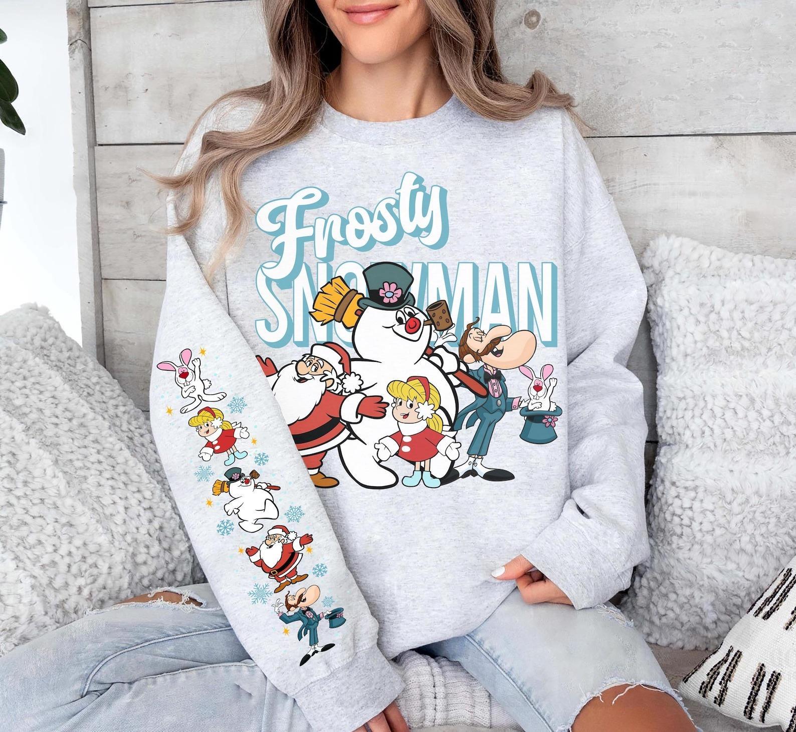 Vintage Frosty the Snowman Sweatshirt Retro Christmas Movie Shirt Holiday Crewneck