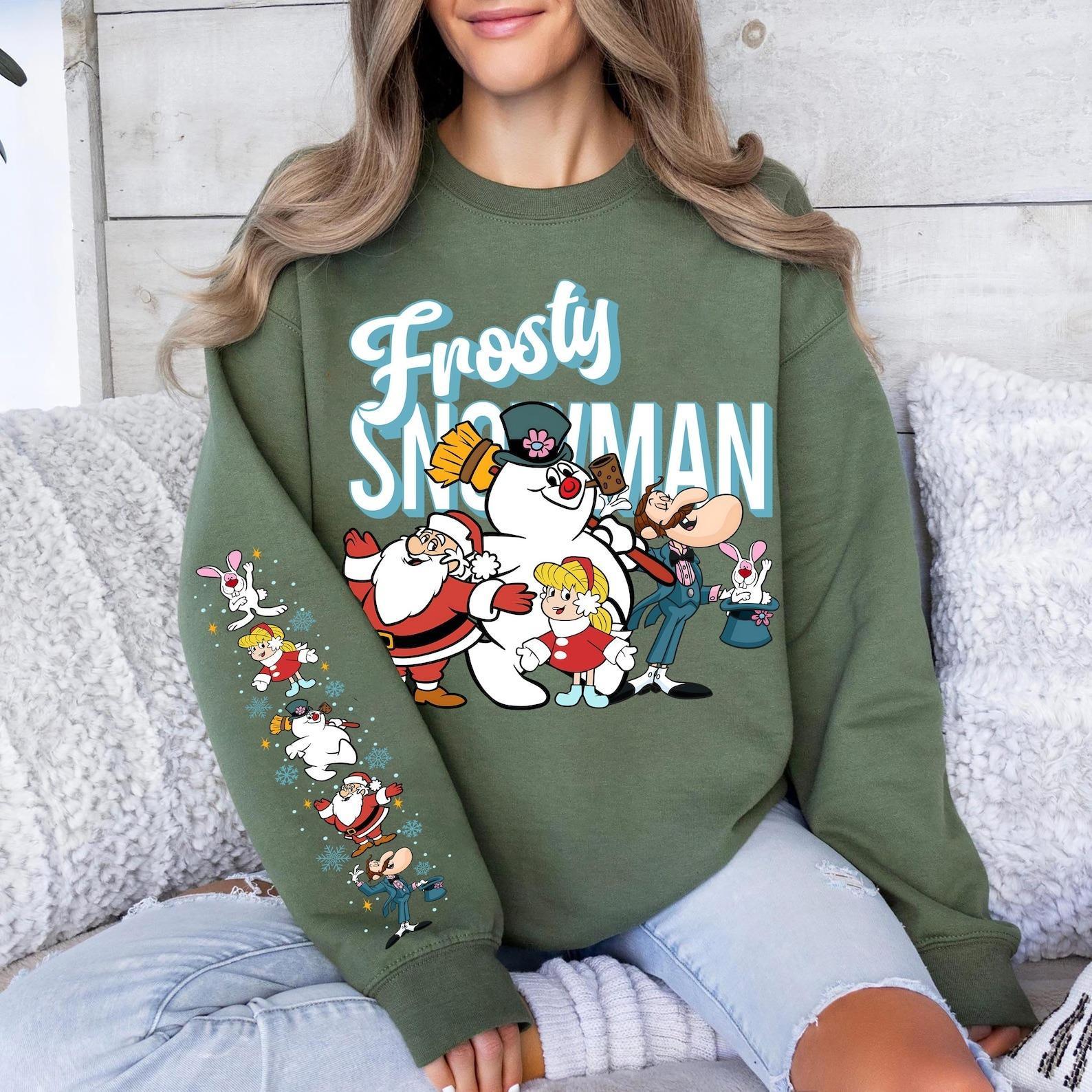 Vintage Frosty the Snowman Sweatshirt Retro Christmas Movie Shirt Holiday Crewneck