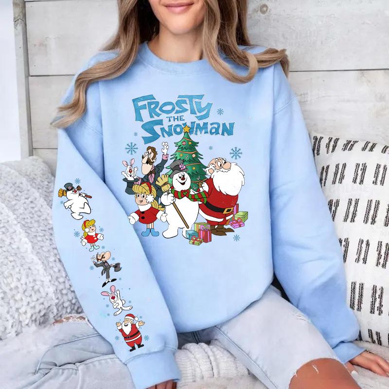 Vintage Frosty the Snowman Sweatshirt Retro Christmas Movie Shirt Holiday Pullover