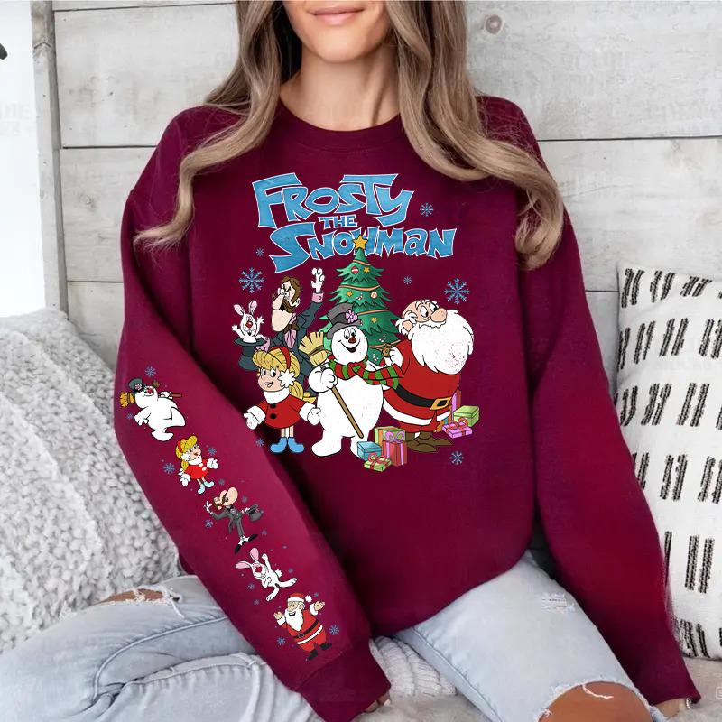 Vintage Frosty the Snowman Sweatshirt Retro Christmas Movie Shirt Holiday Pullover