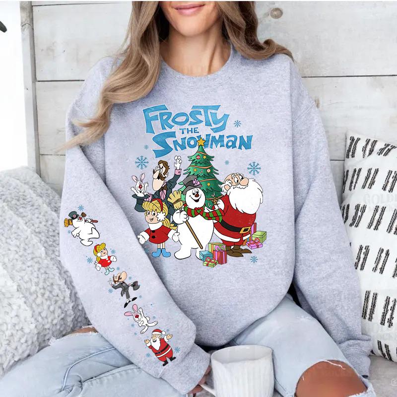 Vintage Frosty the Snowman Sweatshirt Retro Christmas Movie Shirt Holiday Pullover