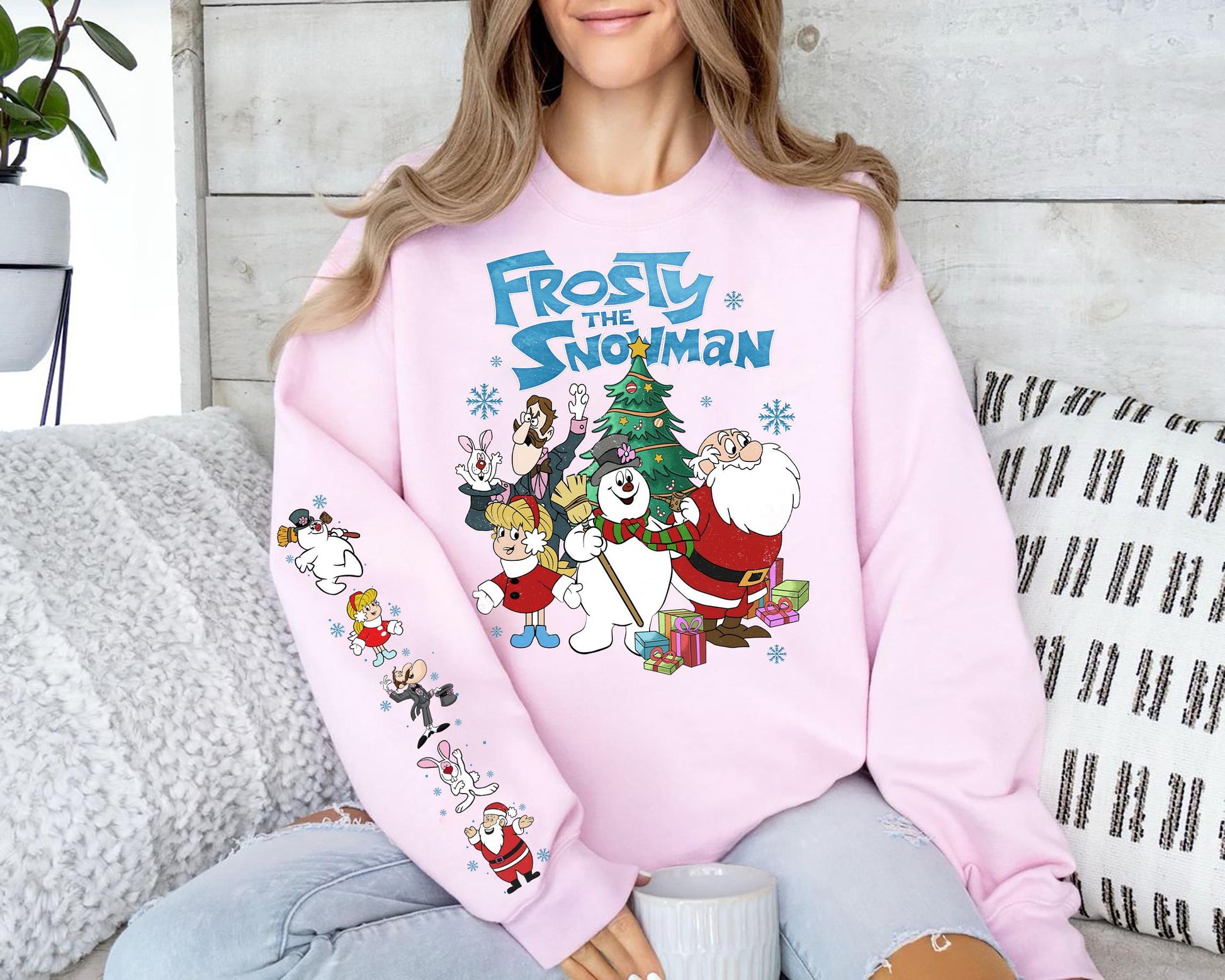 Vintage Frosty the Snowman Sweatshirt Retro Christmas Movie Shirt Holiday Pullover