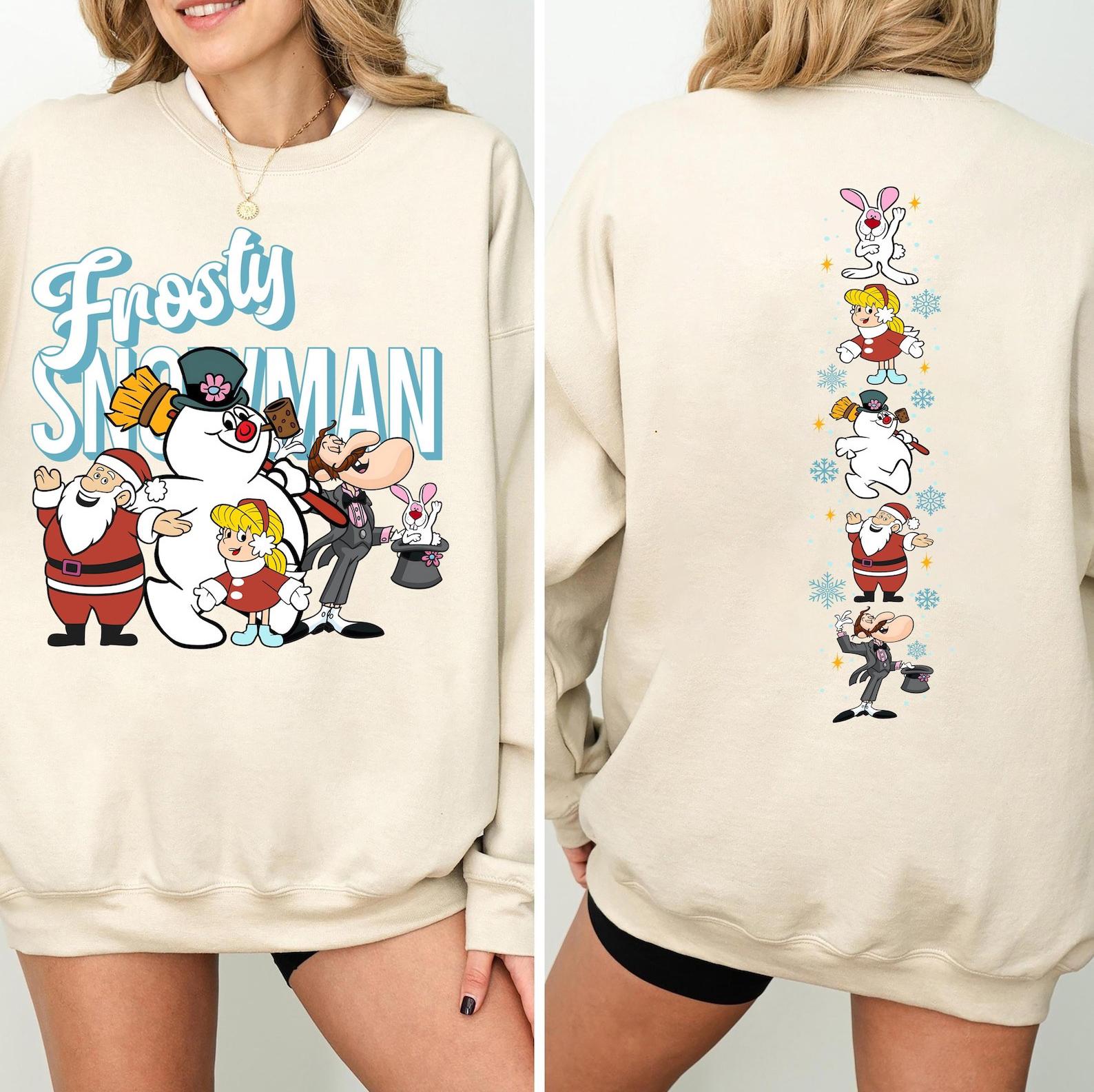 Vintage Frosty the Snowman Sweatshirt Retro Christmas Movie Shirt Funny Xmas Gift Crewneck