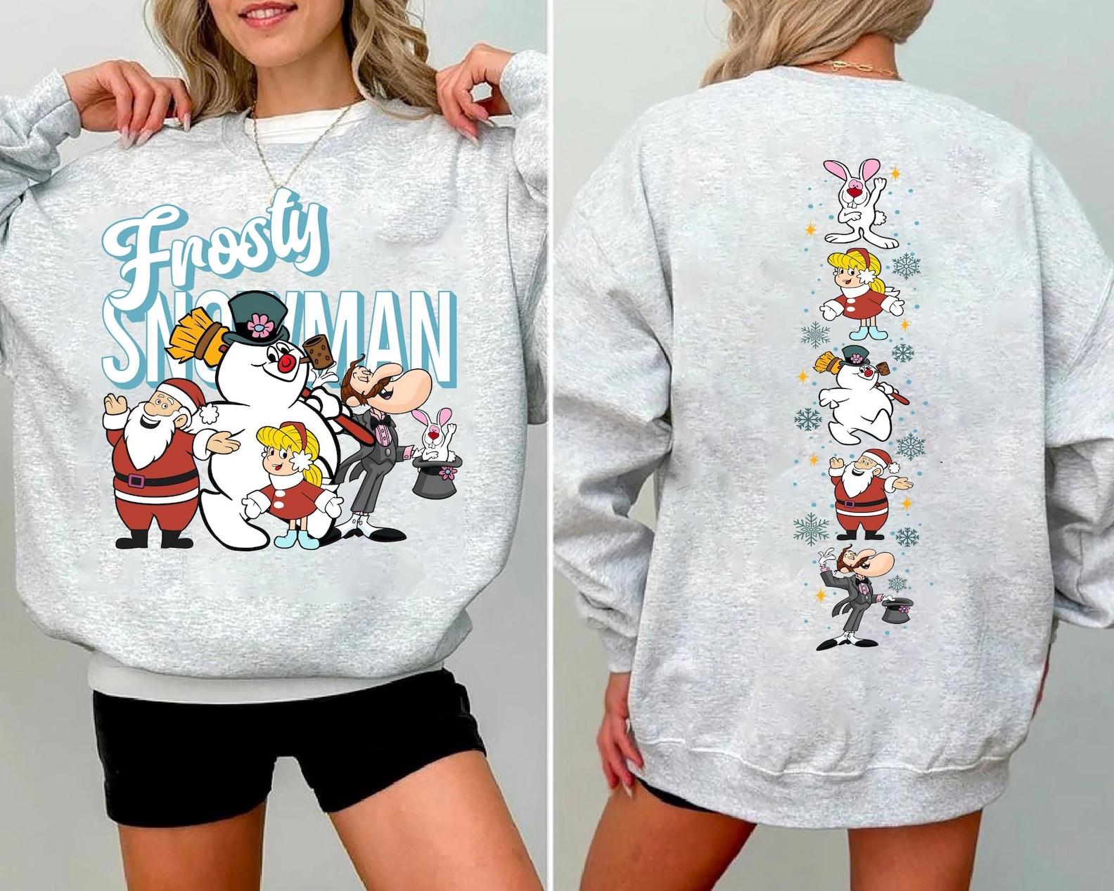 Vintage Frosty the Snowman Sweatshirt Retro Christmas Movie Shirt Funny Xmas Gift Crewneck