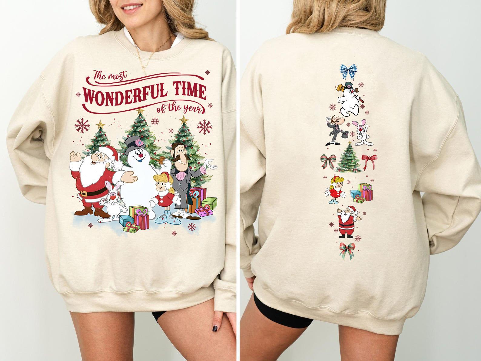 Vintage Frosty the Snowman Sweatshirt Retro Christmas Movie Tee Holiday Shirt