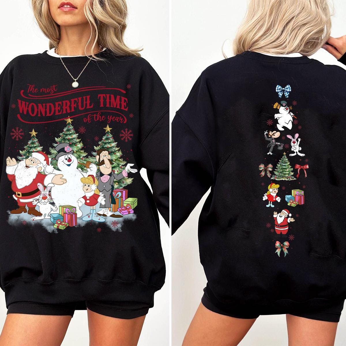 Vintage Frosty the Snowman Sweatshirt Retro Christmas Movie Tee Holiday Shirt