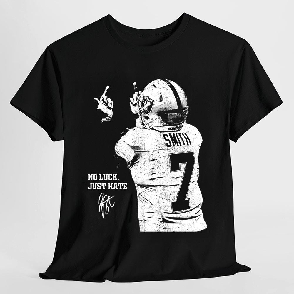 No Luck Just Hate Geno Smith Vintage Football T-Shirt – Seattle Retro 90s Style Tee