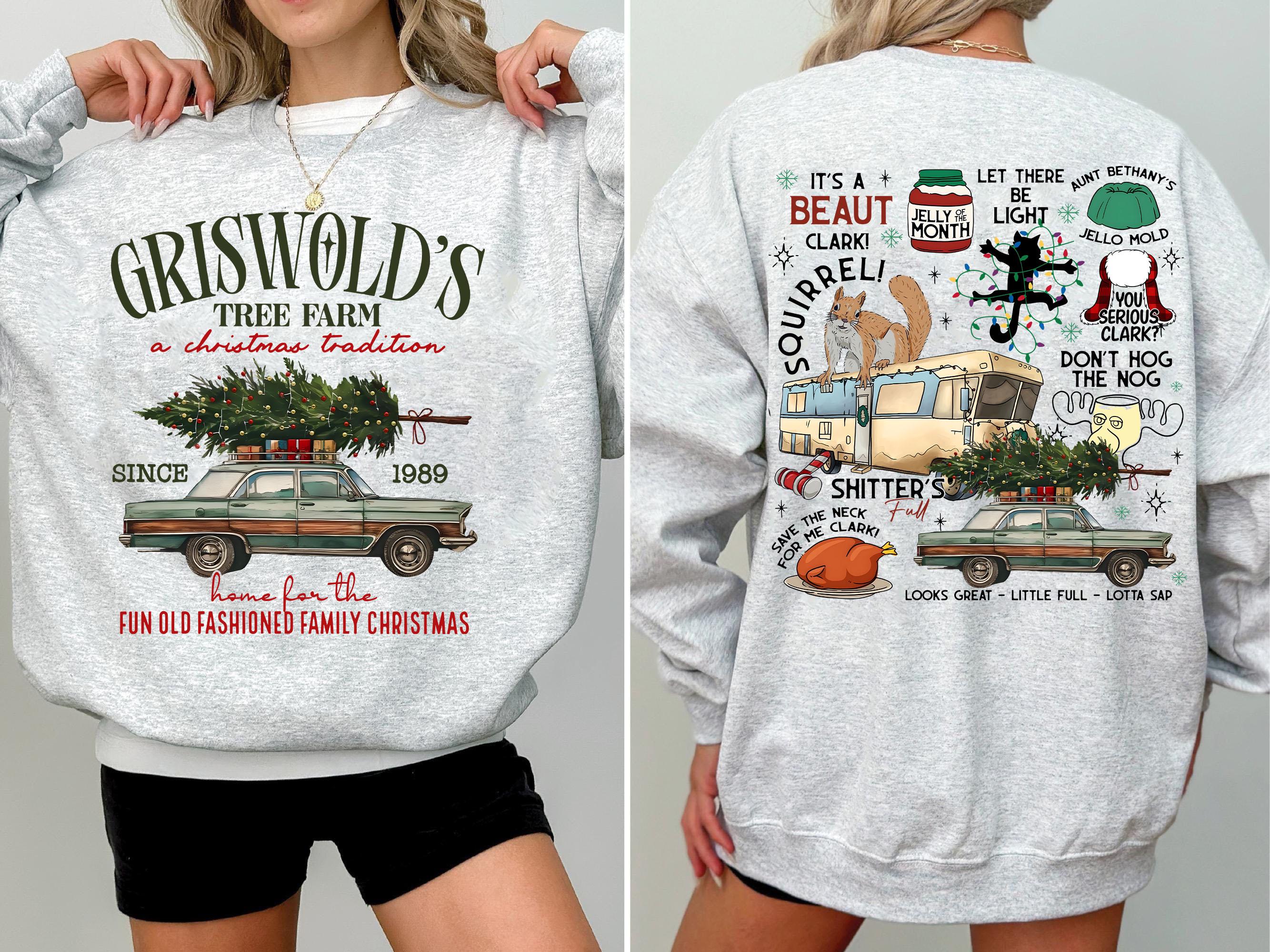 Vintage Griswold Christmas Tree Farm Sweatshirt Funny Family Xmas Shirt Holiday Crewneck